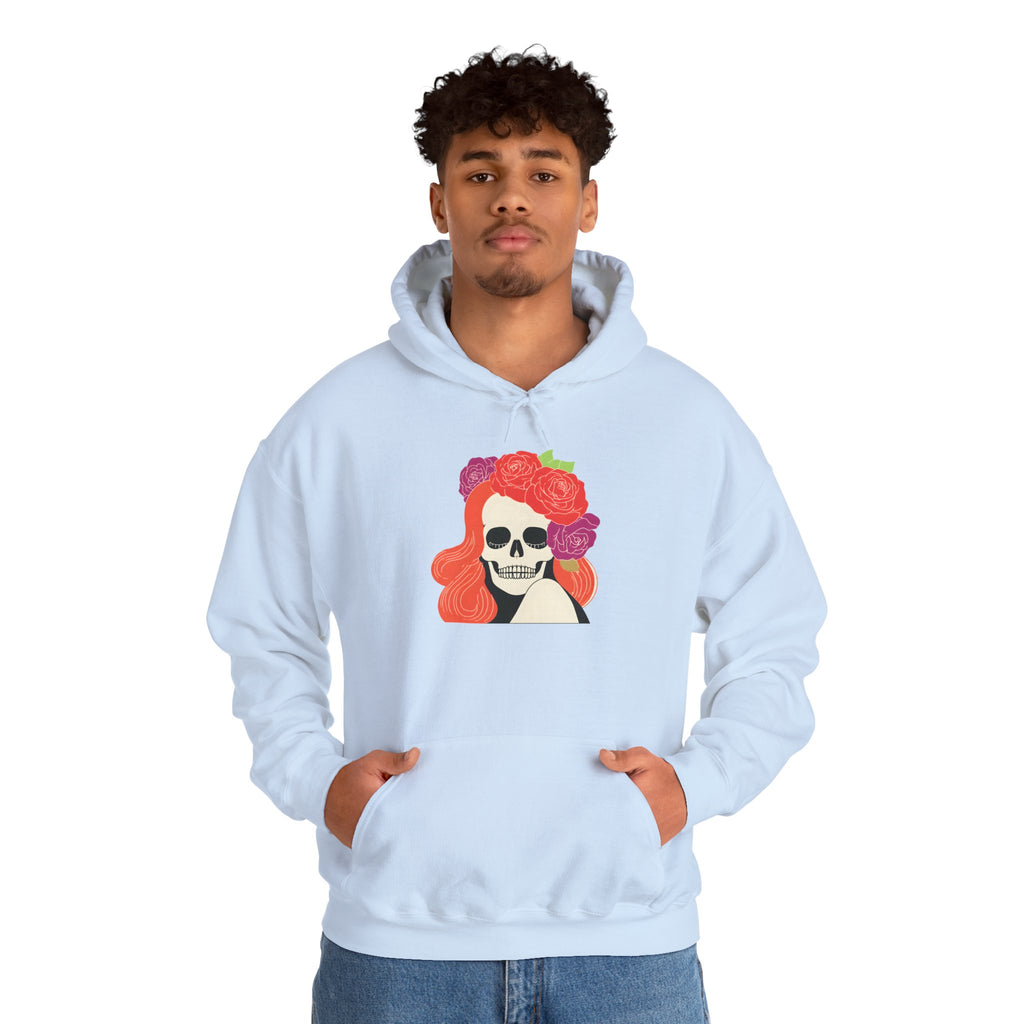 Skull Girl Hoodie — Floral Crown Day of the Dead Sweatshirt