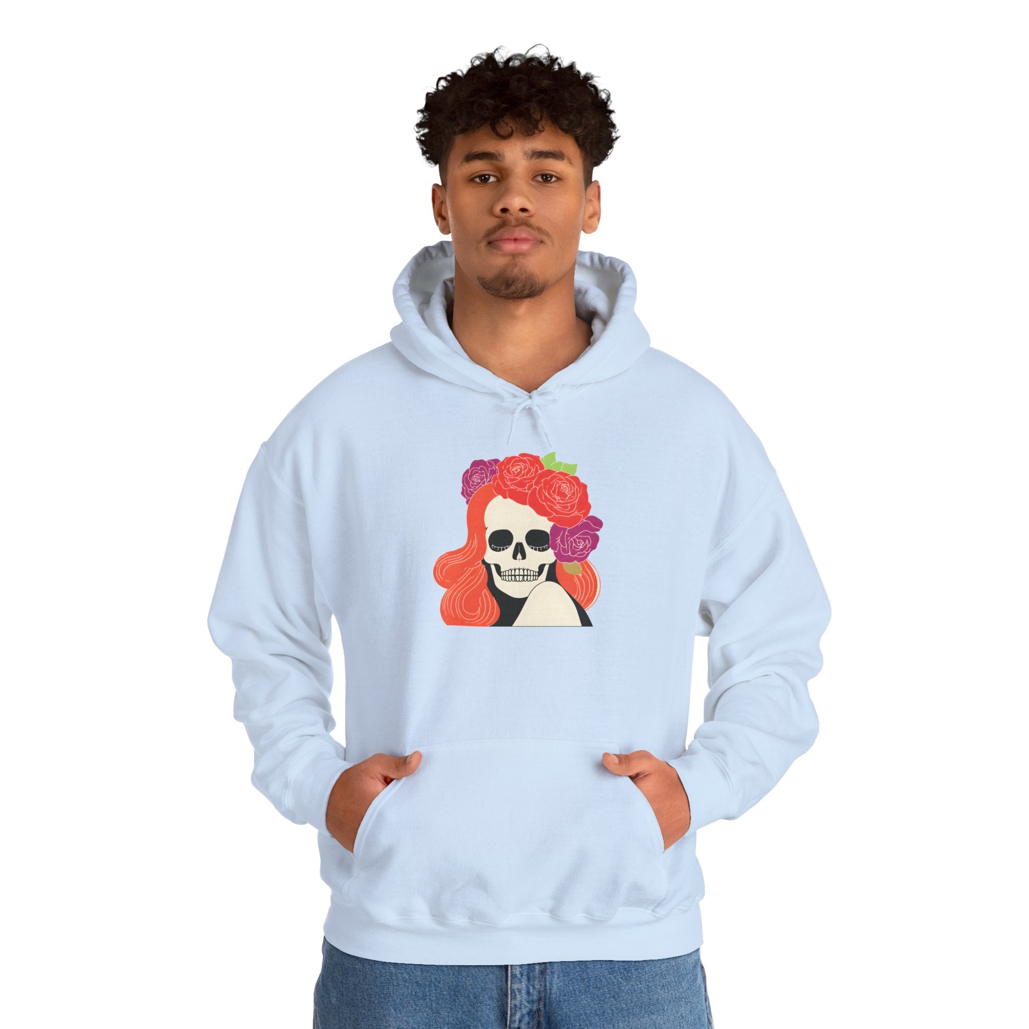 Skull Girl Hoodie — Floral Crown Day of the Dead Sweatshirt