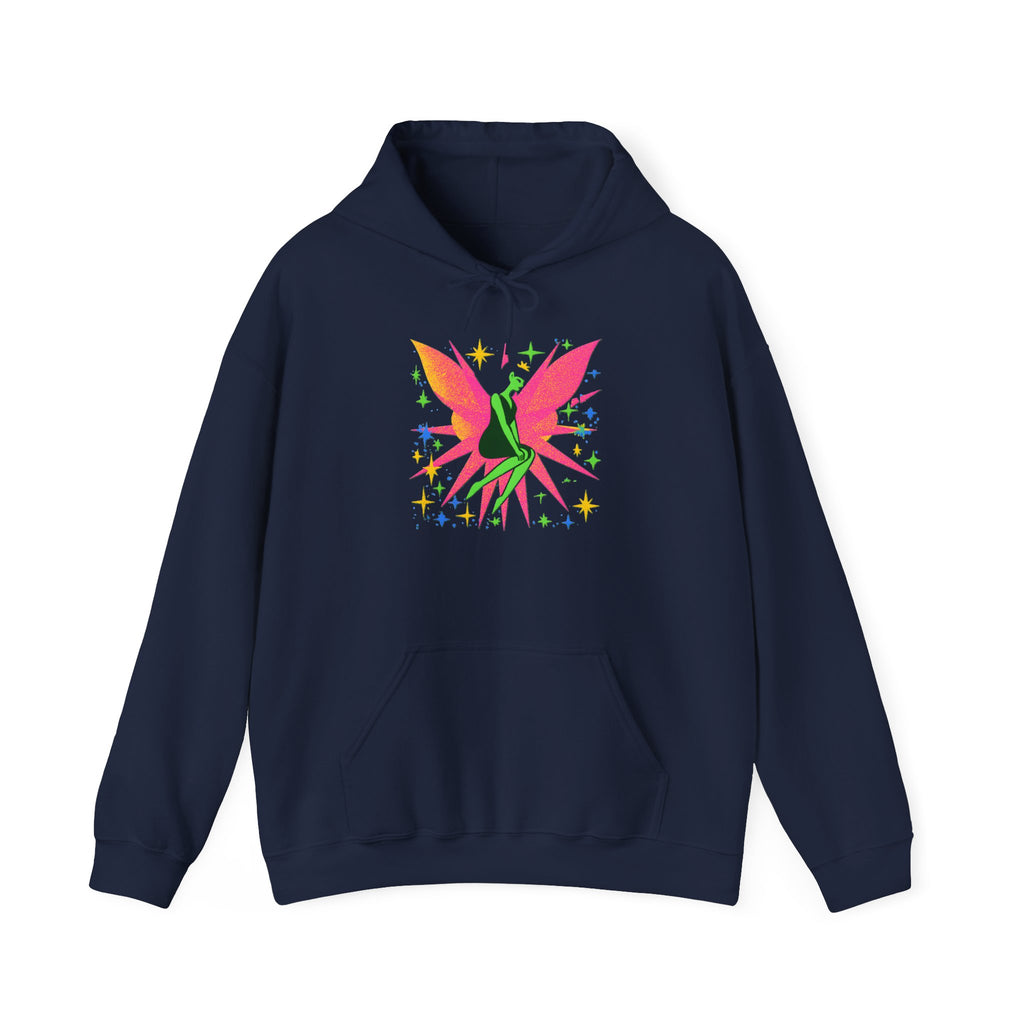 Neon Green Fairy Hoodie — Vibrant Magical Butterfly Design