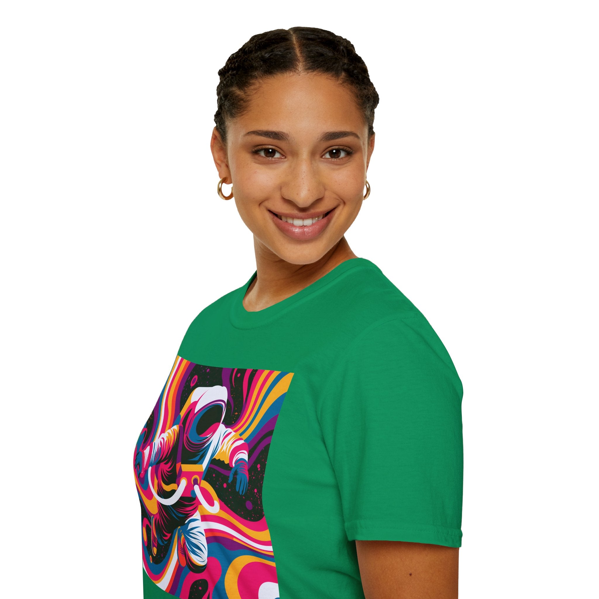 Psychedelic Astronaut Tee | Space Astronaut T-Shirt, Retro Color Swirl Psychonaut