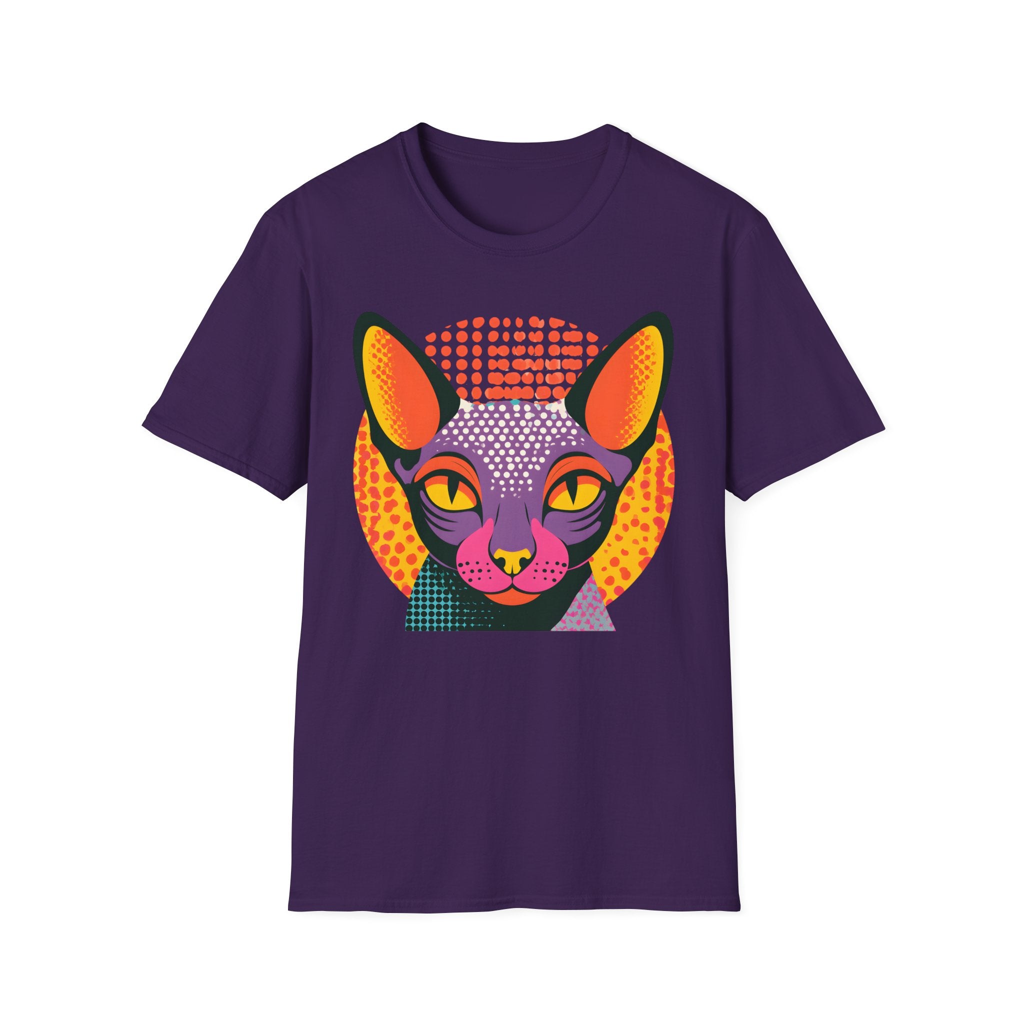 Pop Art Sphynx Cat T-Shirt | Colorful Retro Cat Tee