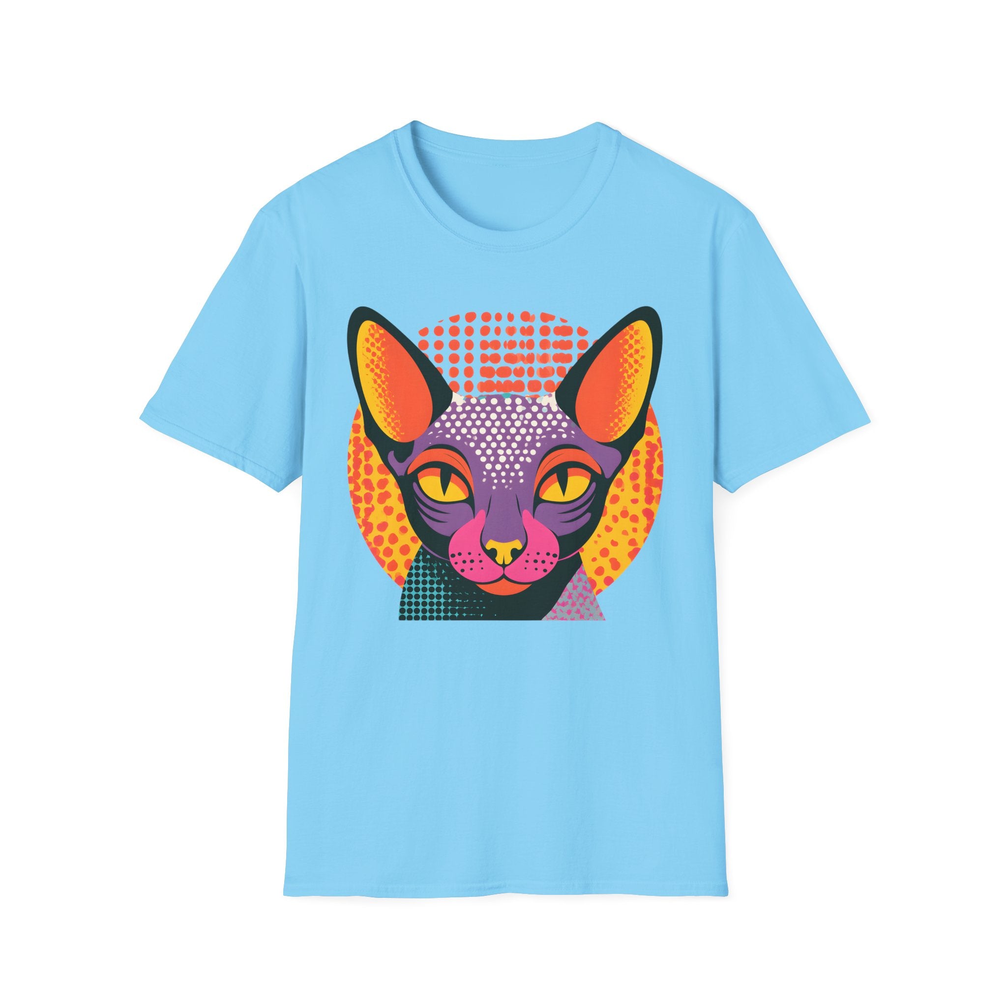 Pop Art Sphynx Cat T-Shirt | Colorful Retro Cat Tee