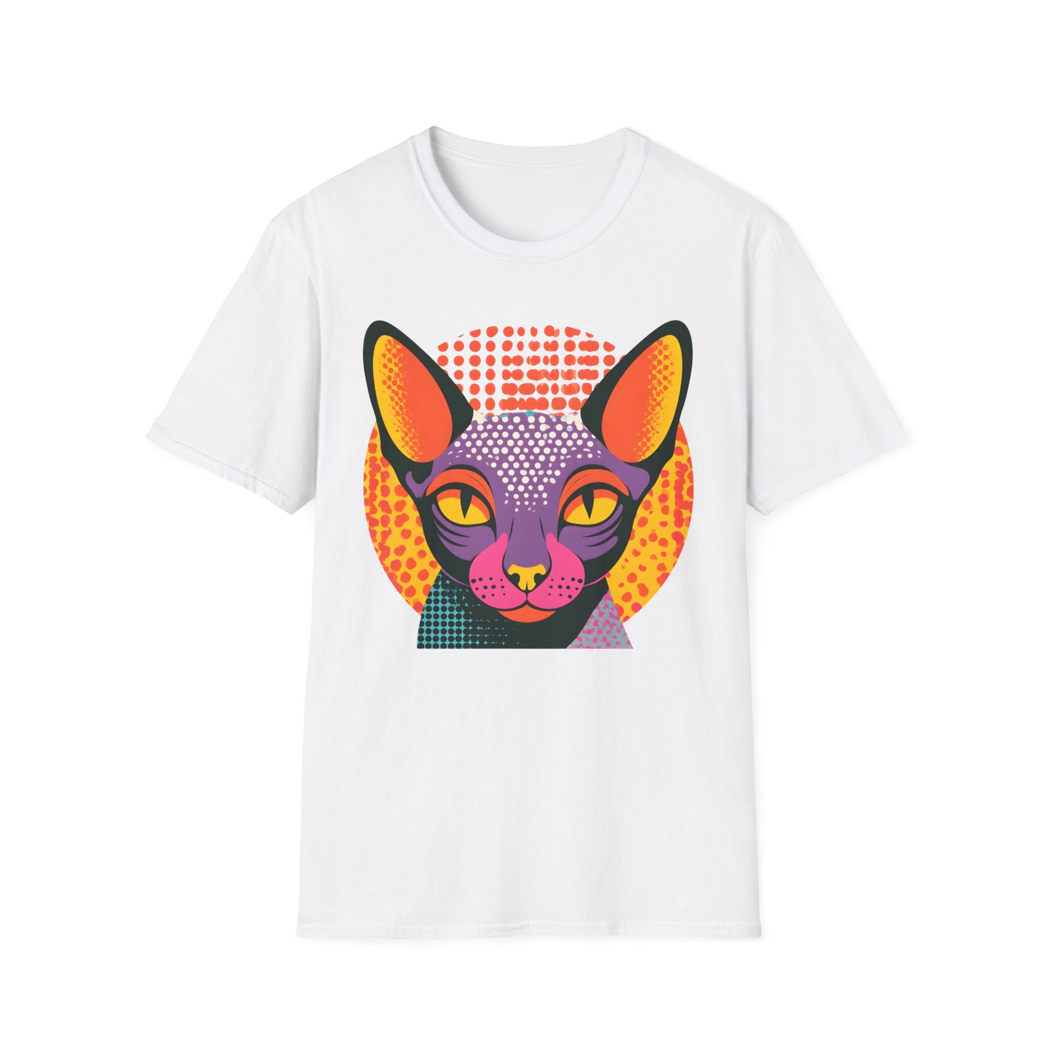 Pop Art Sphynx Cat T-Shirt | Colorful Retro Cat Tee
