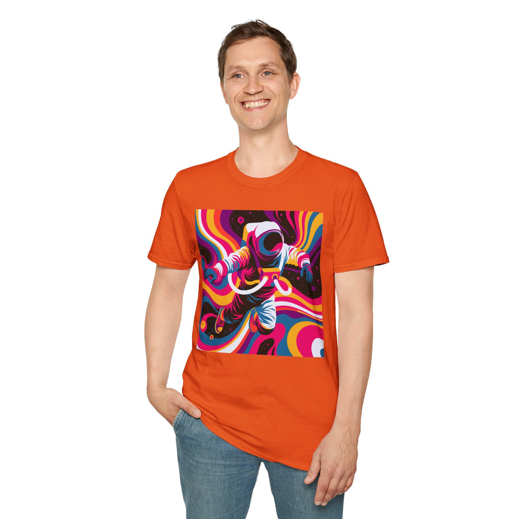 Psychedelic Astronaut Tee | Space Astronaut T-Shirt, Retro Color Swirl Psychonaut