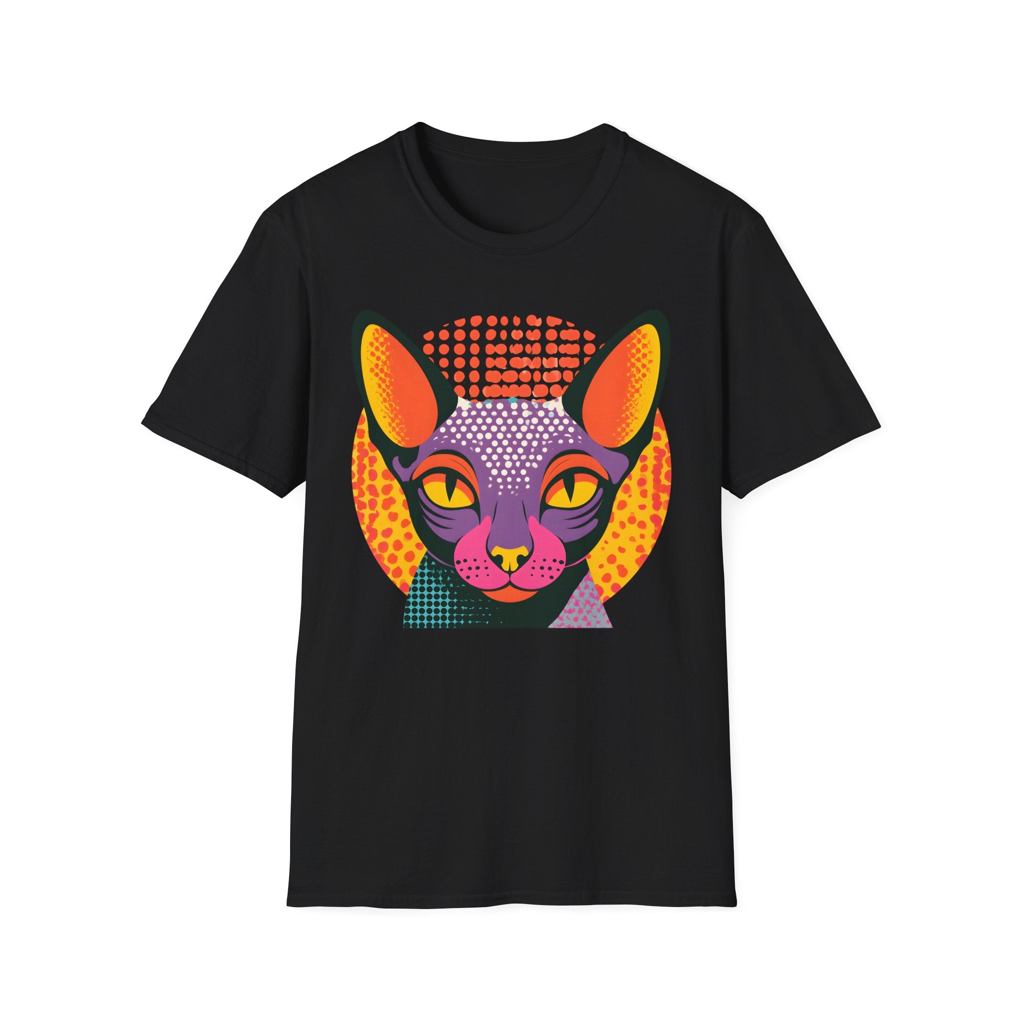 Pop Art Sphynx Cat T-Shirt | Colorful Retro Cat Tee