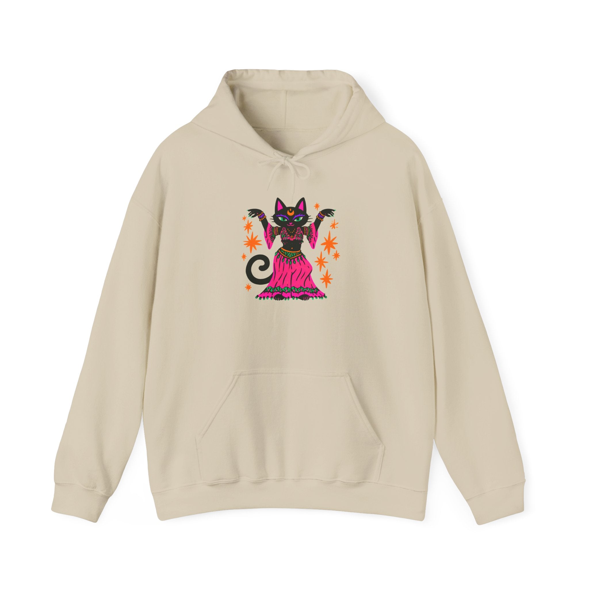 Belly Dance Cat Hoodie — Cute Black Gypsy Cat Pullover