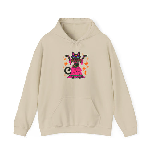 Belly Dance Cat Hoodie — Cute Black Gypsy Cat Pullover