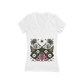 Floral Moth Illustration Tee | V-neck T-Shirt, Botanical Butterfly Design