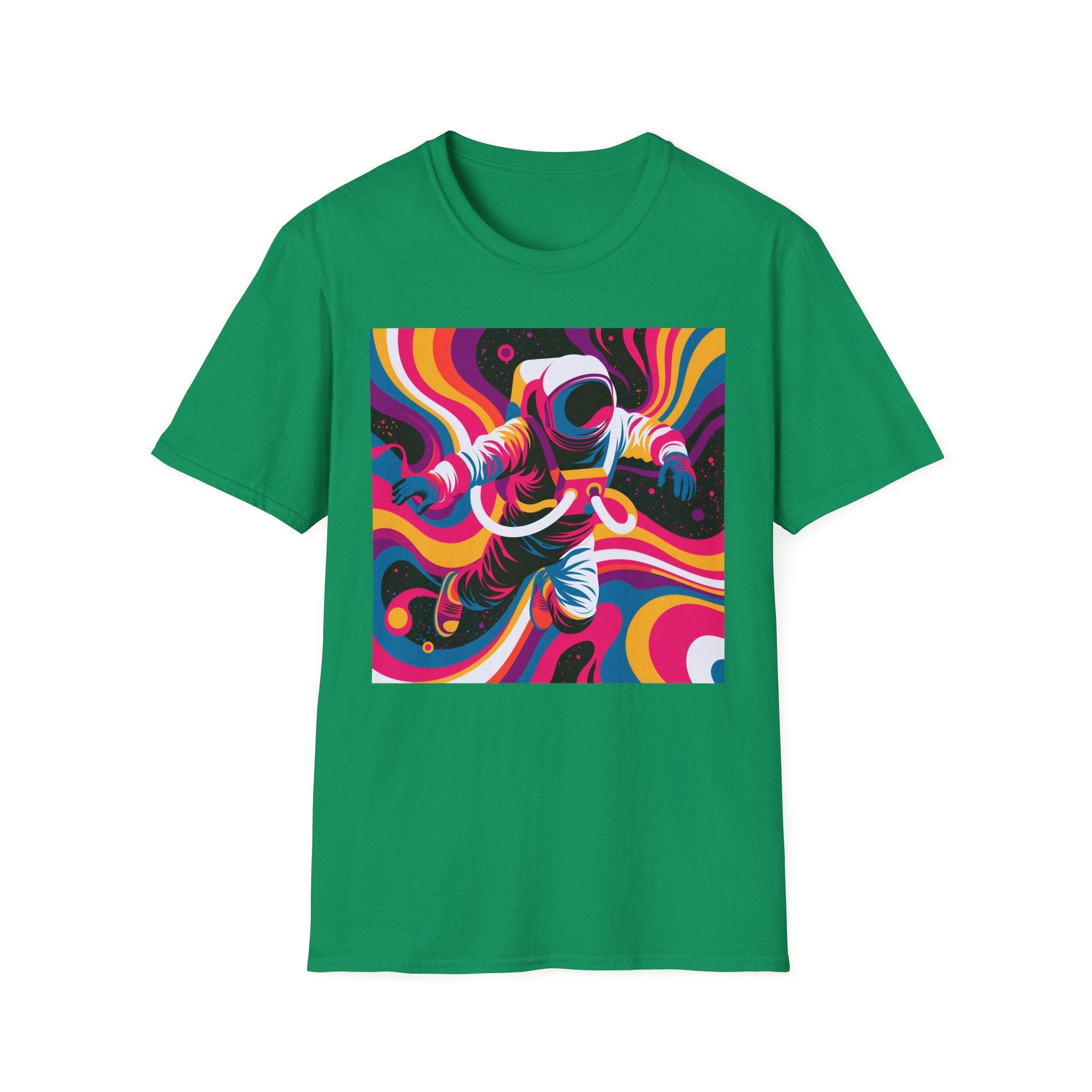 Psychedelic Astronaut Tee | Space Astronaut T-Shirt, Retro Color Swirl Psychonaut