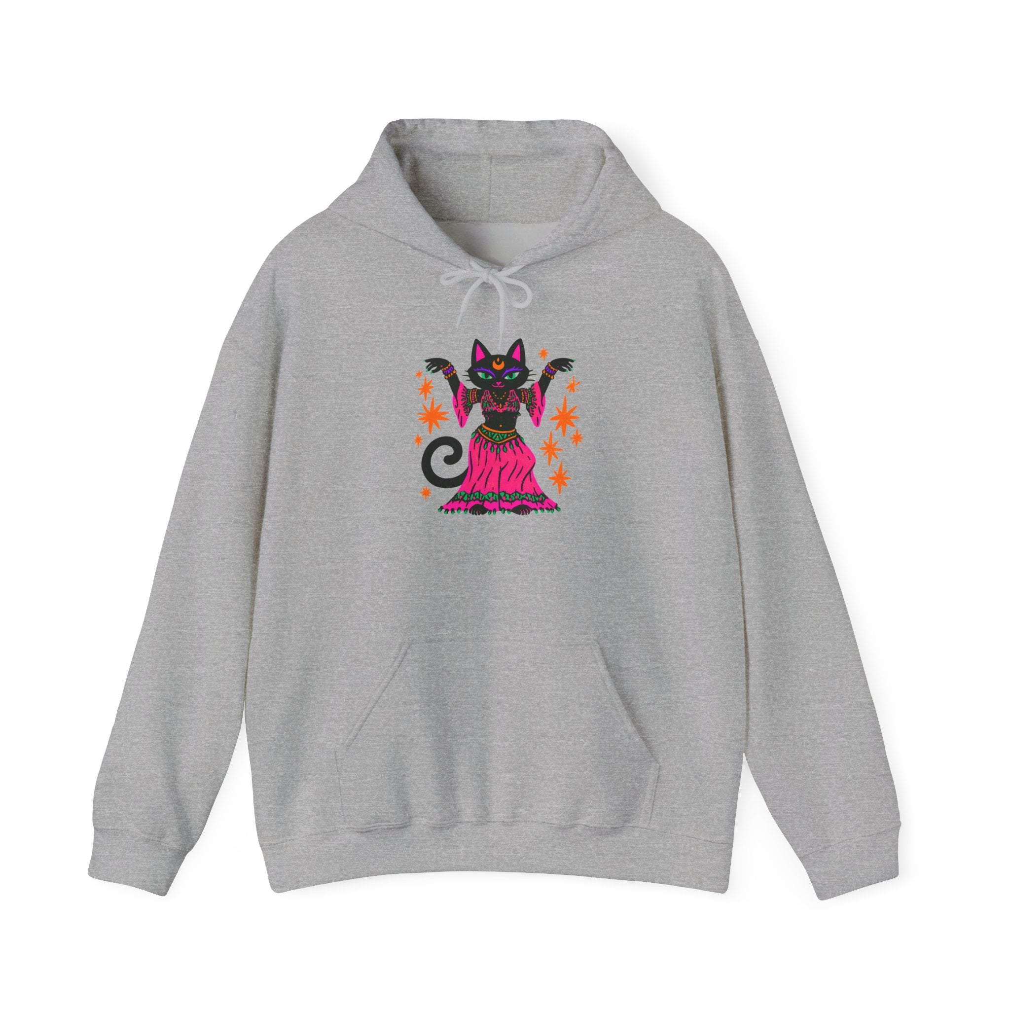 Belly Dance Cat Hoodie — Cute Black Gypsy Cat Pullover