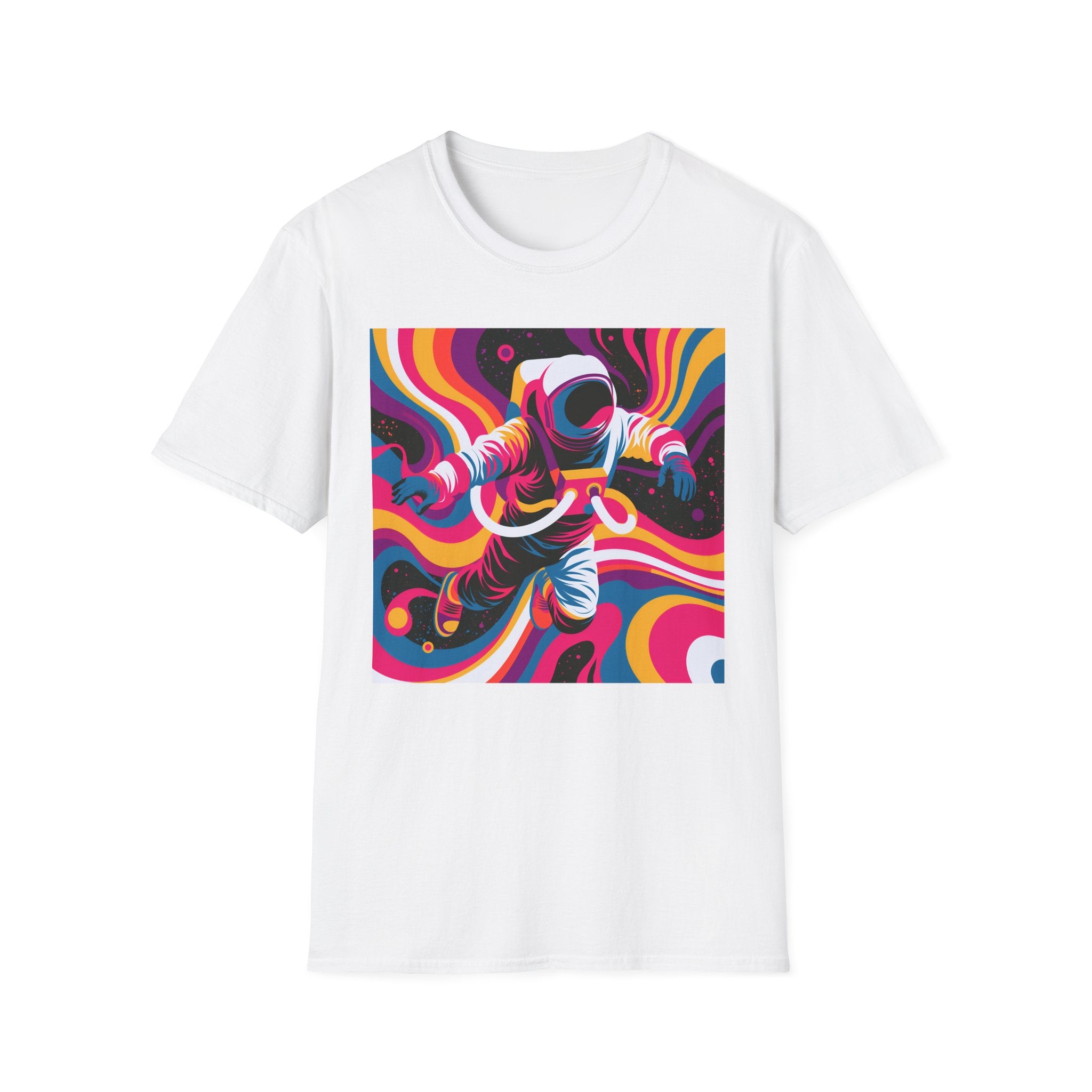Psychedelic Astronaut Tee | Space Astronaut T-Shirt, Retro Color Swirl Psychonaut