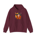Witchy Redhead Hoodie — Crescent Moon Witch Graphic Sweatshirt