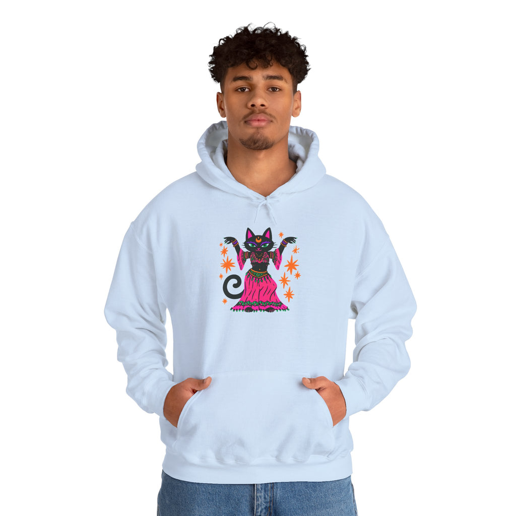 Belly Dance Cat Hoodie — Cute Black Gypsy Cat Pullover