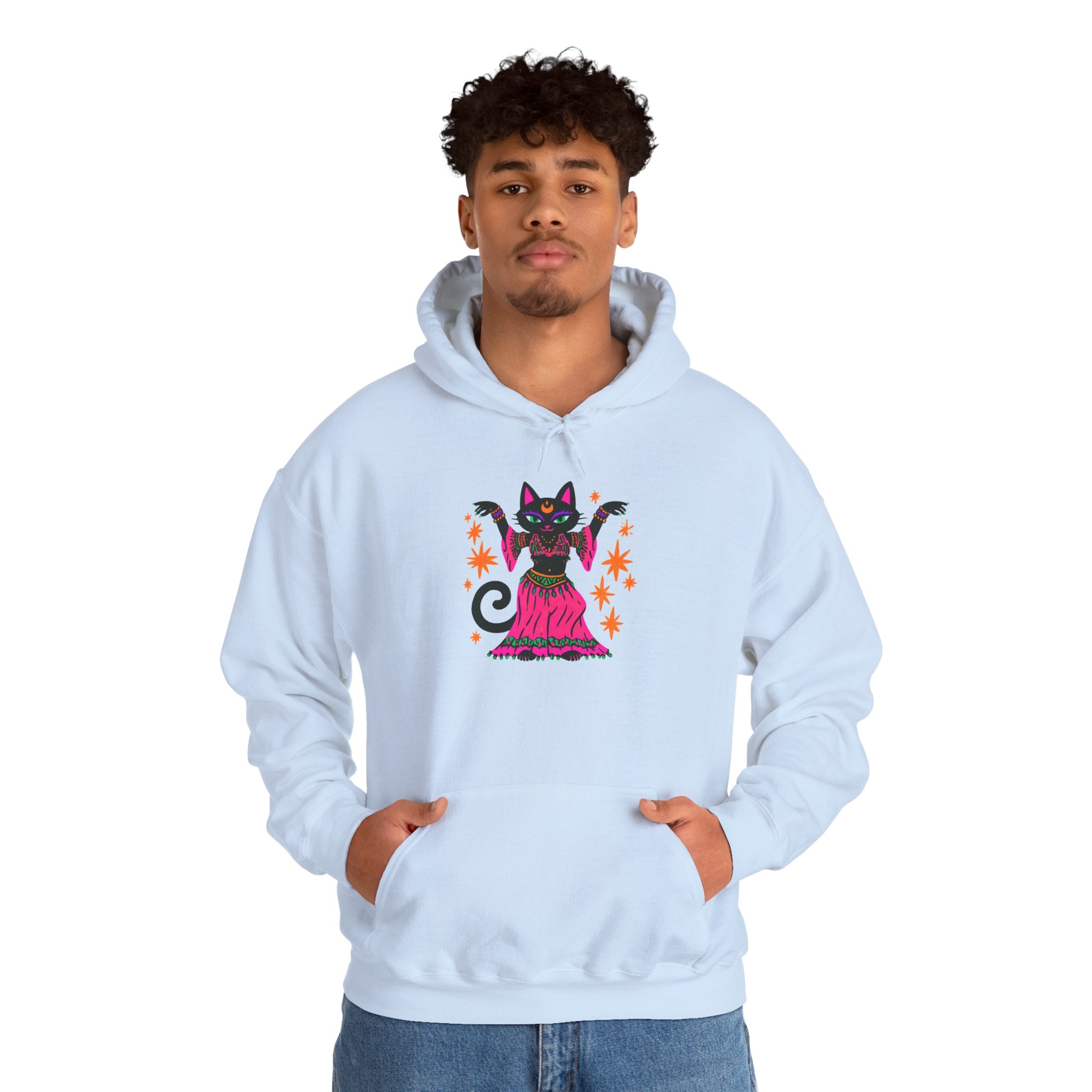 Belly Dance Cat Hoodie — Cute Black Gypsy Cat Pullover