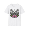 Floral Moth Shirt | Botanical Moth T-Shirt, Night Sky Floral Graphic