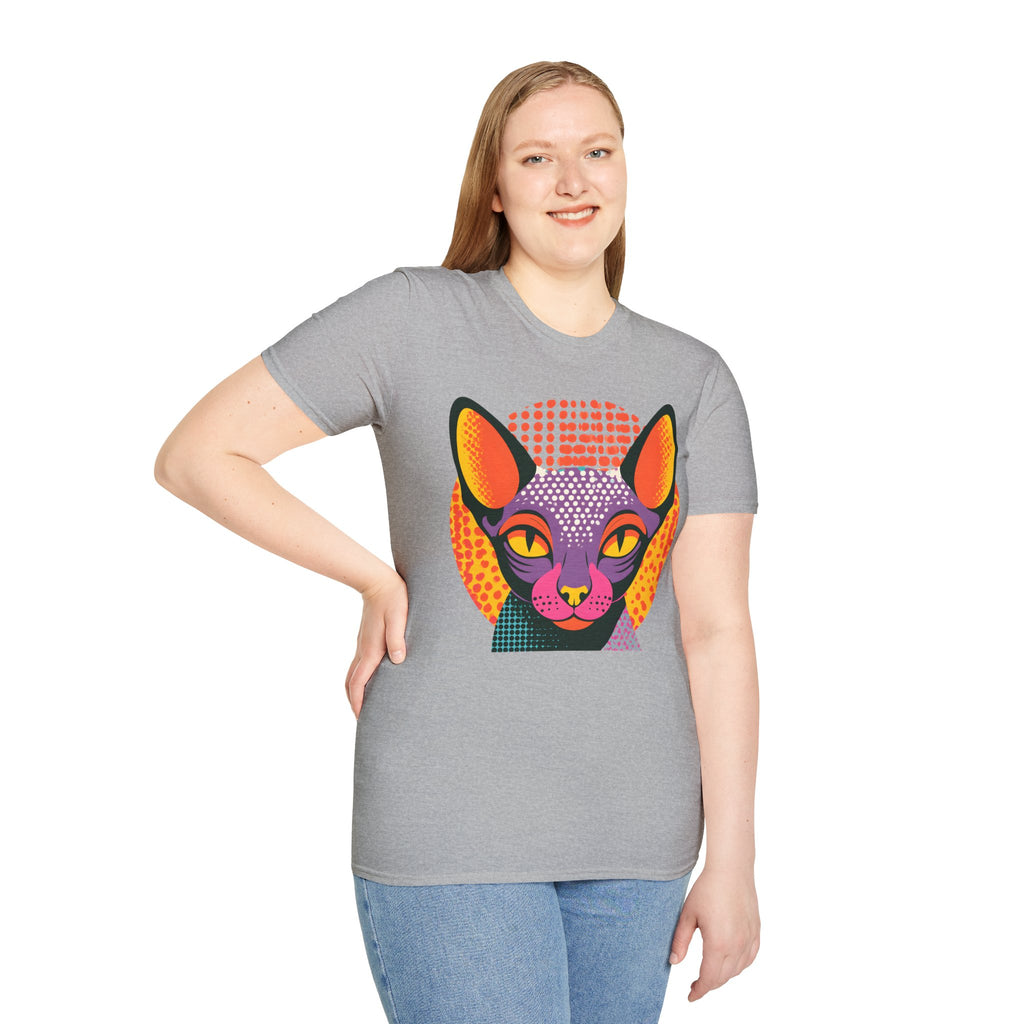 Pop Art Sphynx Cat T-Shirt | Colorful Retro Cat Tee