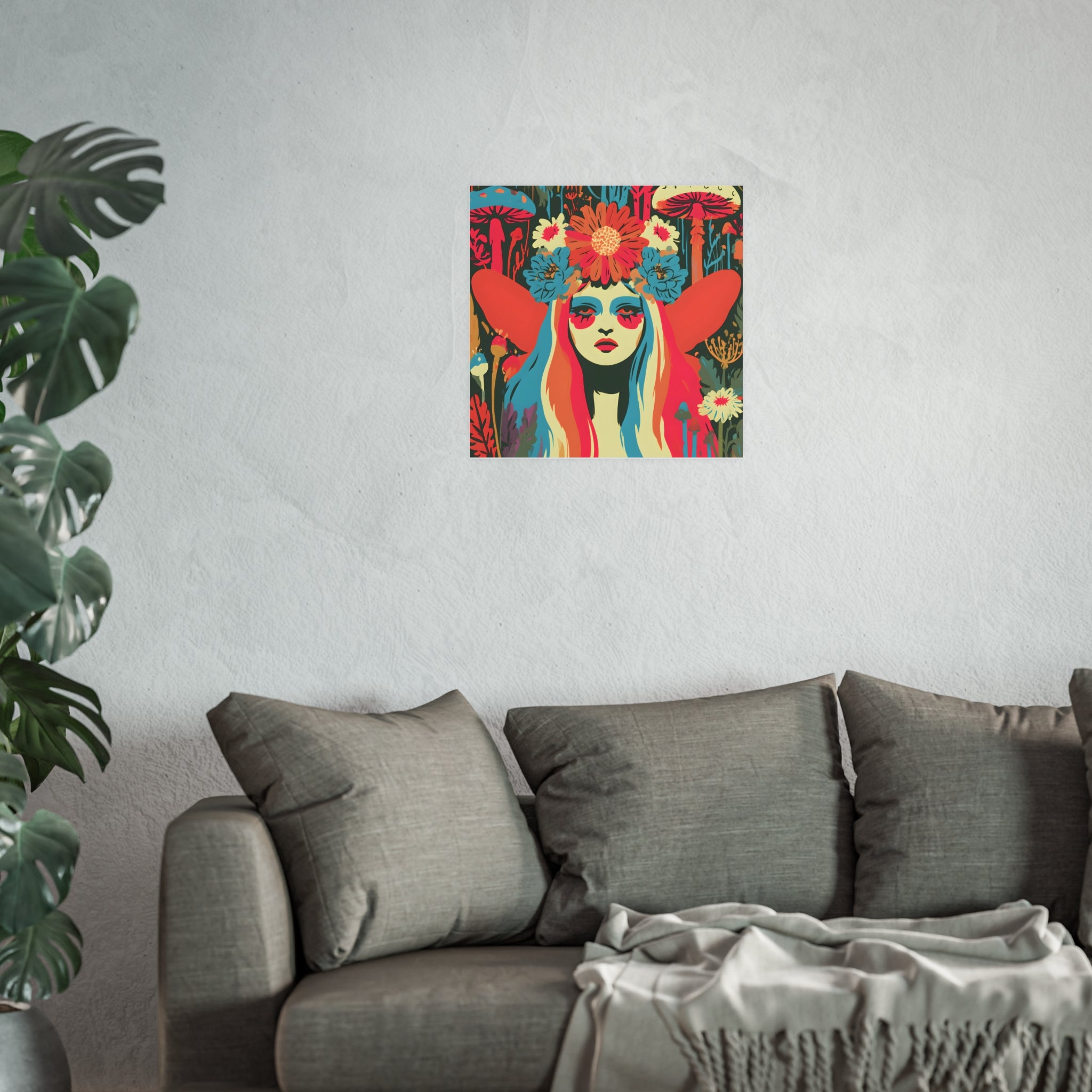 Psychedelic Floral Fairy Poster