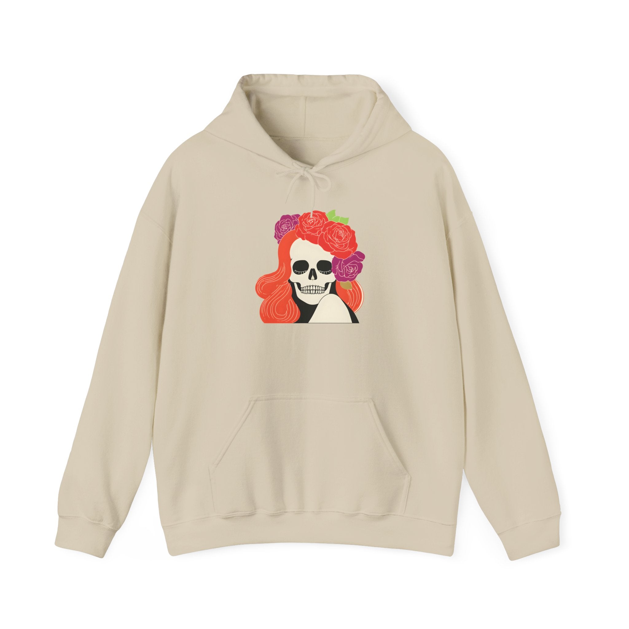 Skull Girl Hoodie — Floral Crown Day of the Dead Sweatshirt