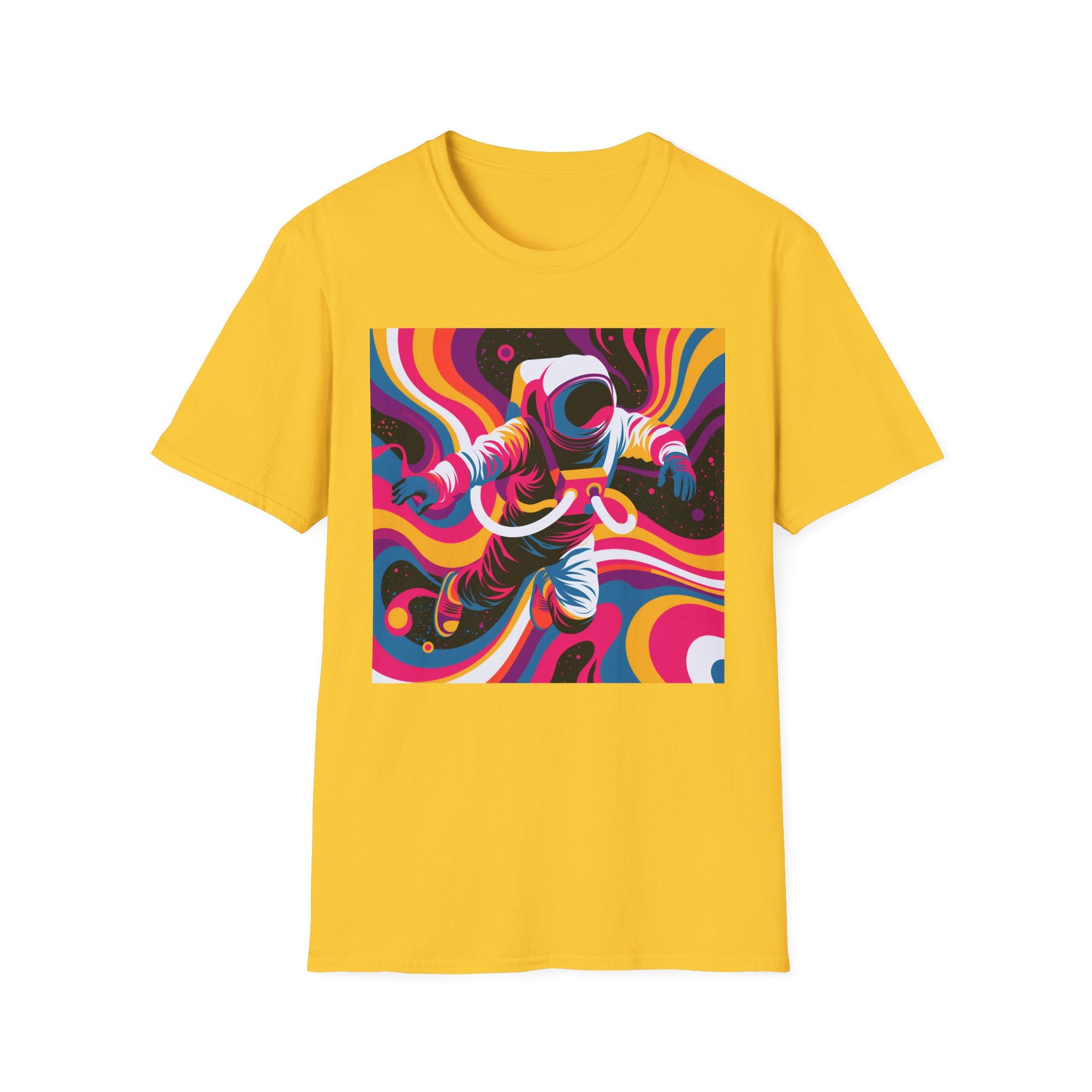 Psychedelic Astronaut Tee | Space Astronaut T-Shirt, Retro Color Swirl Psychonaut