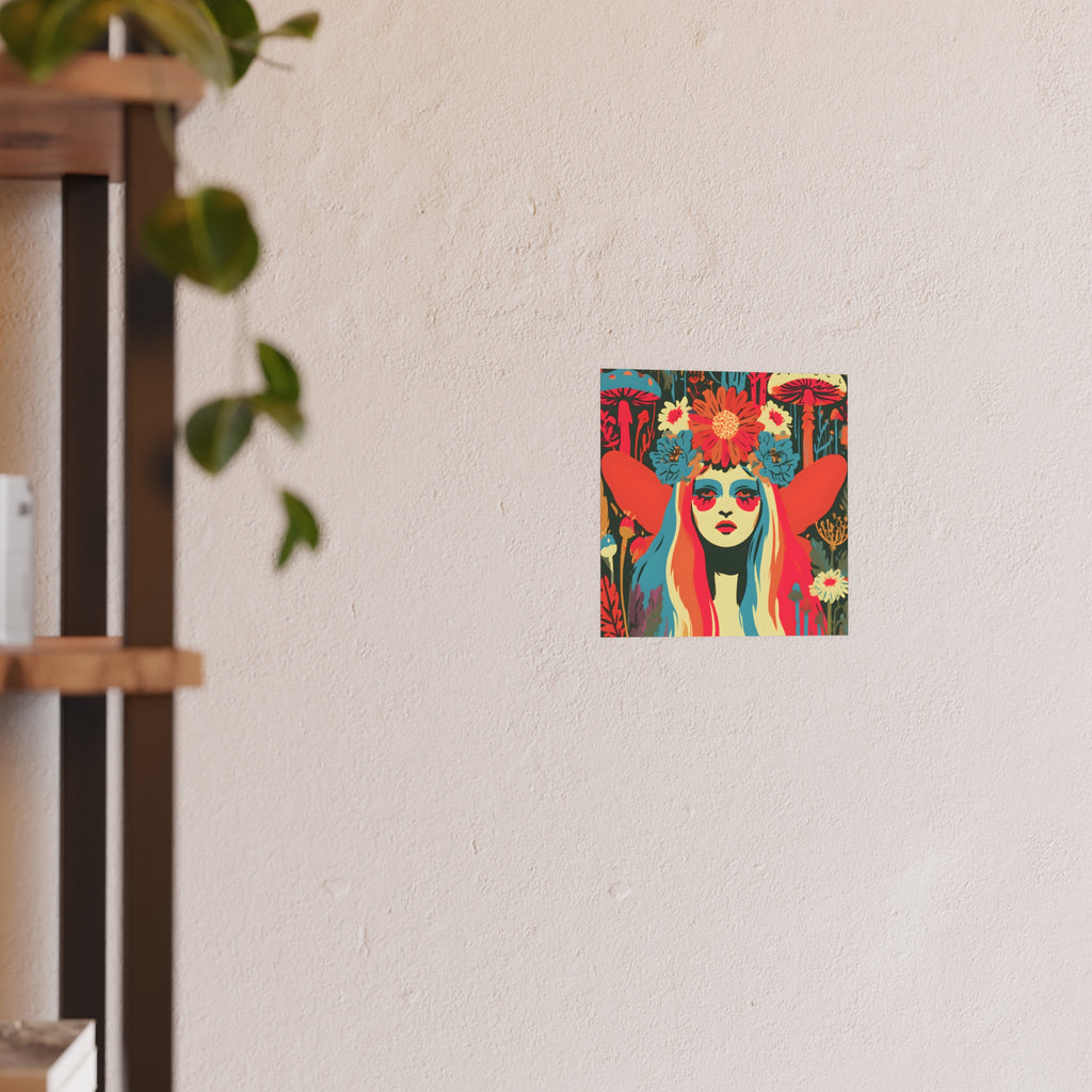 Psychedelic Floral Fairy Poster