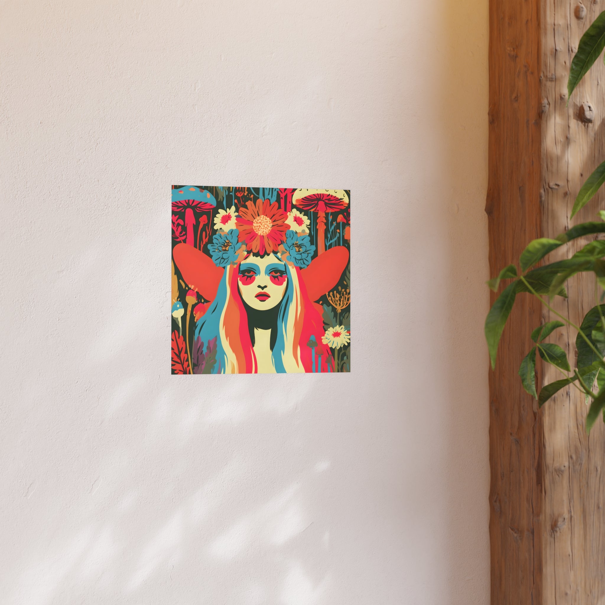 Psychedelic Floral Fairy Poster