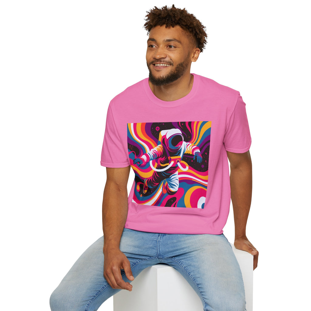 Psychedelic Astronaut Tee | Space Astronaut T-Shirt, Retro Color Swirl Psychonaut