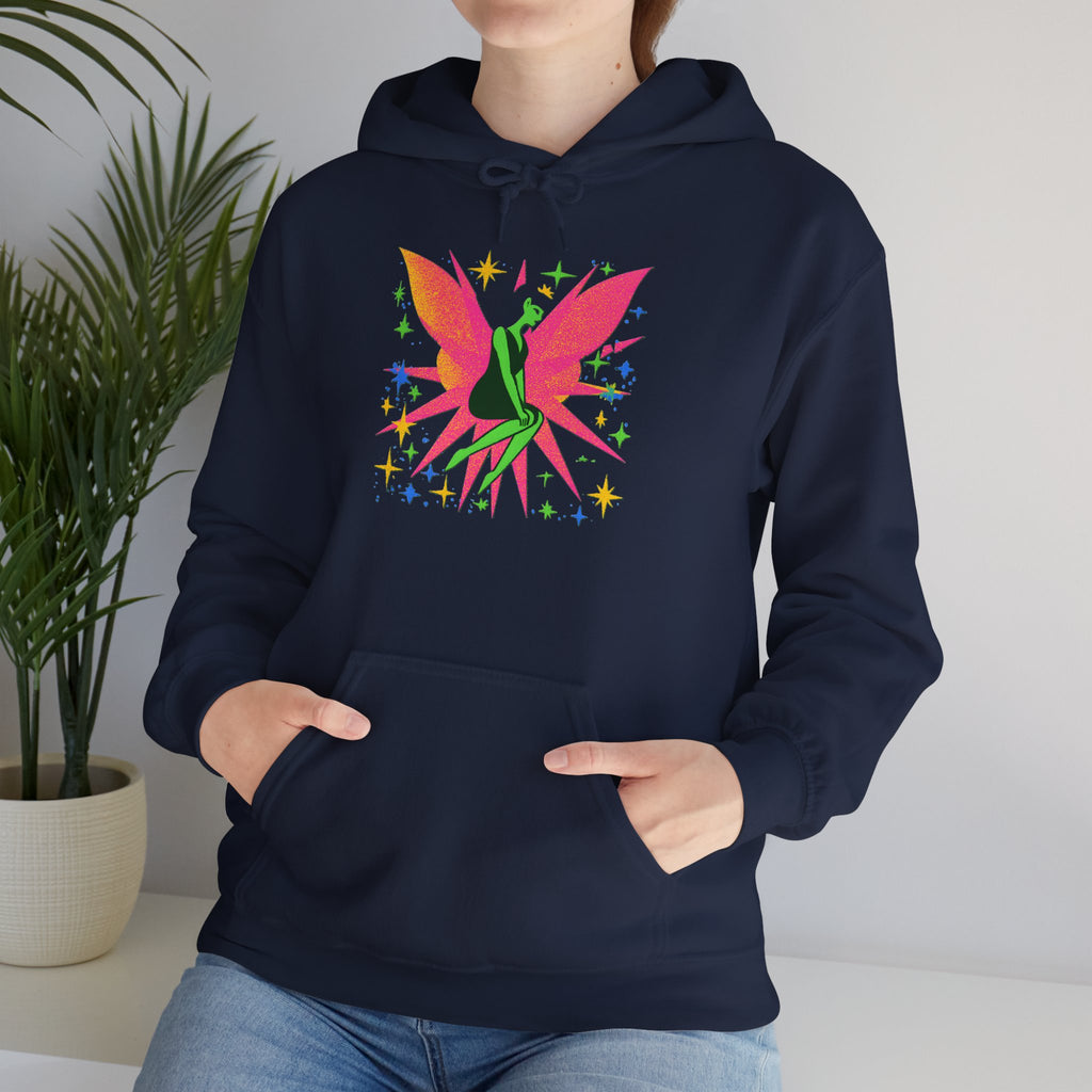 Neon Green Fairy Hoodie — Vibrant Magical Butterfly Design