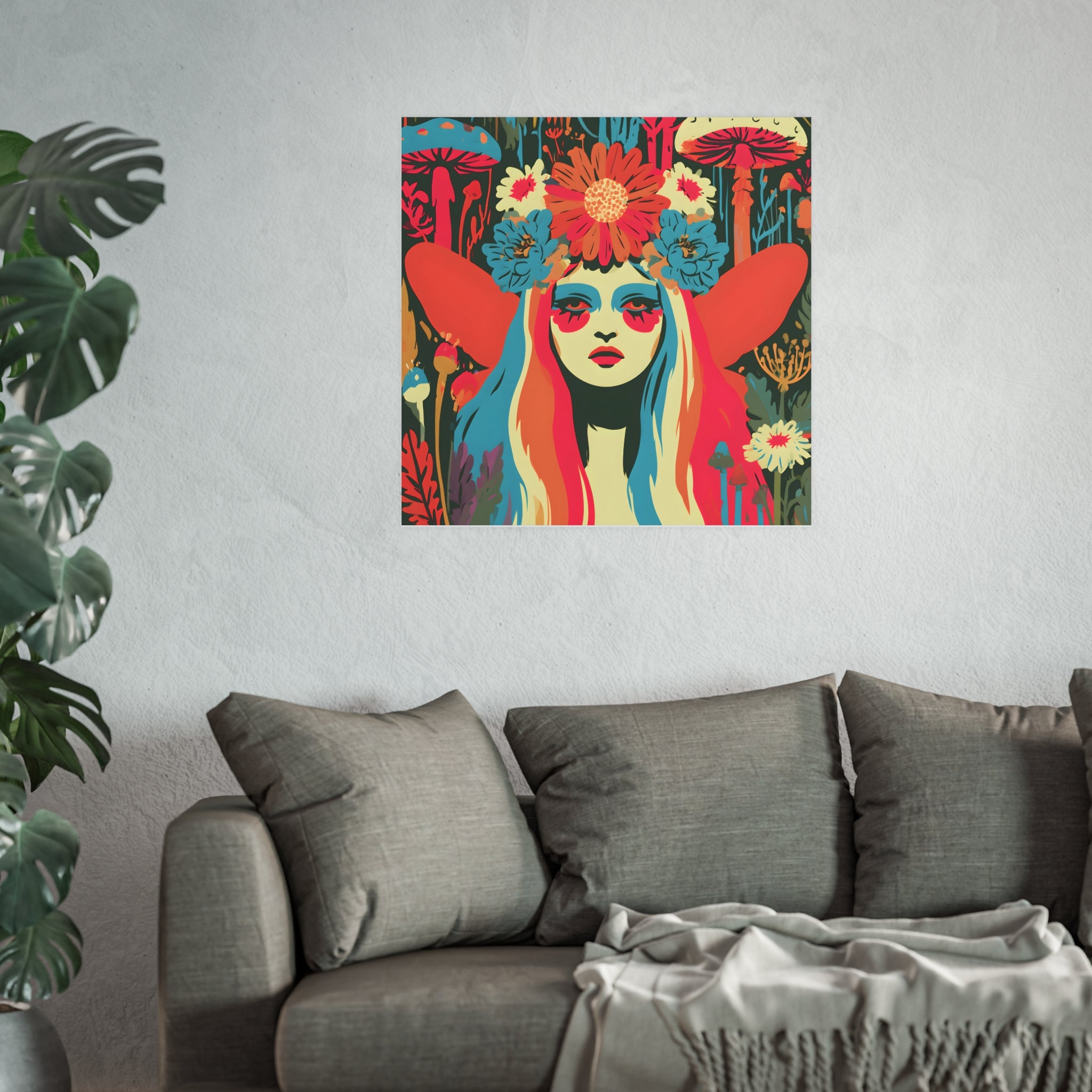 Psychedelic Floral Fairy Poster