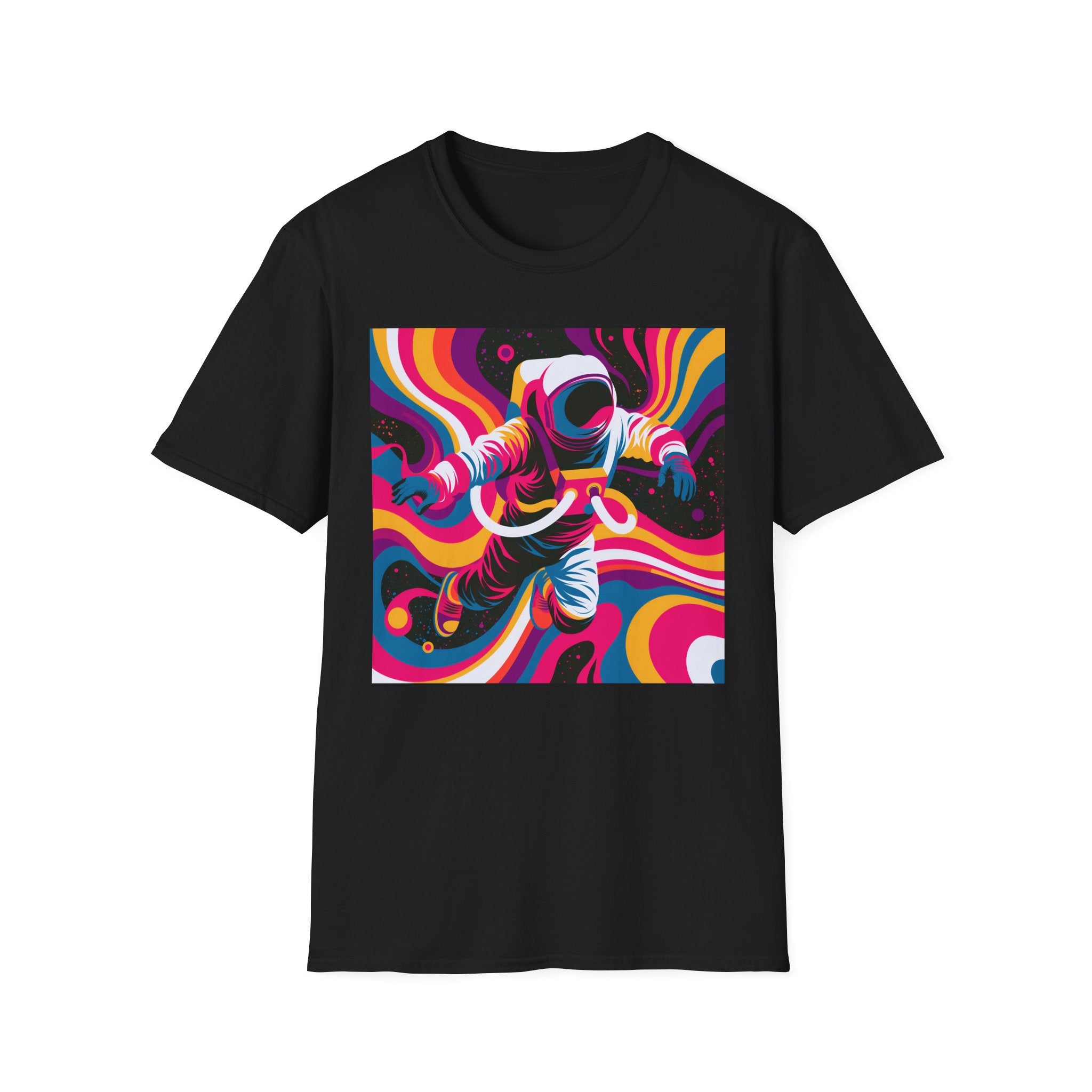 Psychedelic Astronaut Tee | Space Astronaut T-Shirt, Retro Color Swirl Psychonaut