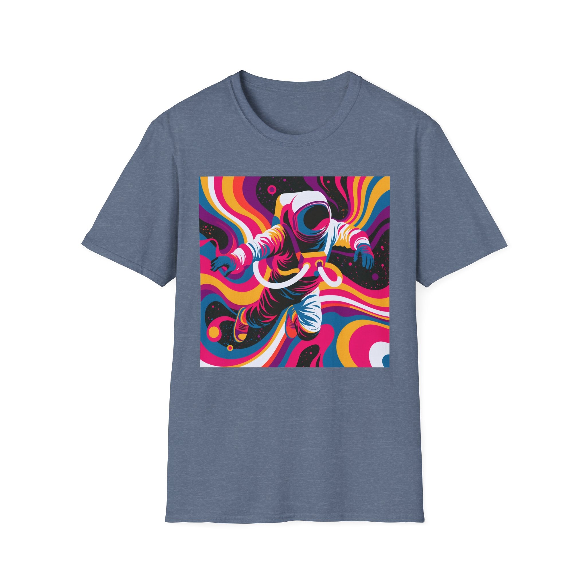Psychedelic Astronaut Tee | Space Astronaut T-Shirt, Retro Color Swirl Psychonaut