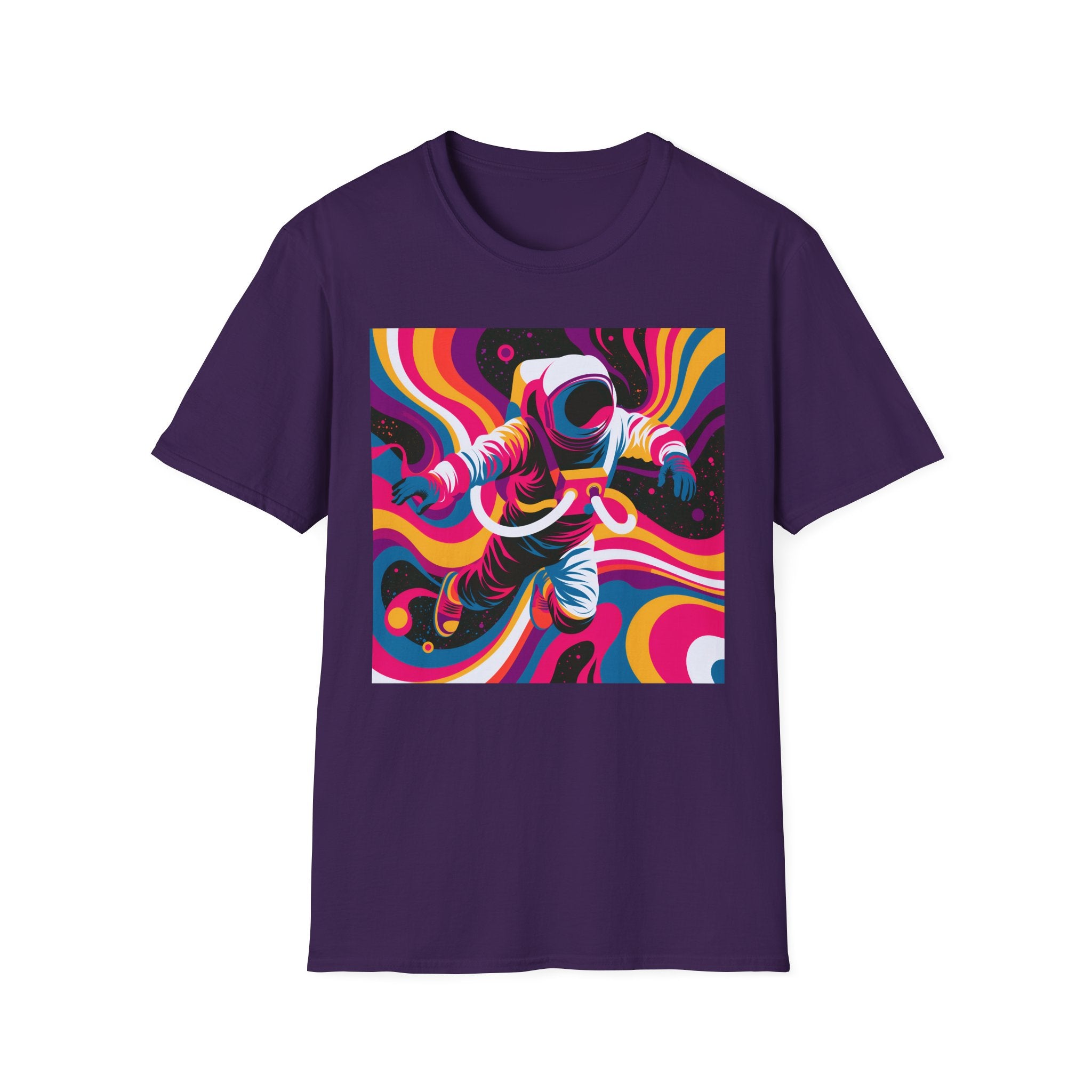 Psychedelic Astronaut Tee | Space Astronaut T-Shirt, Retro Color Swirl Psychonaut