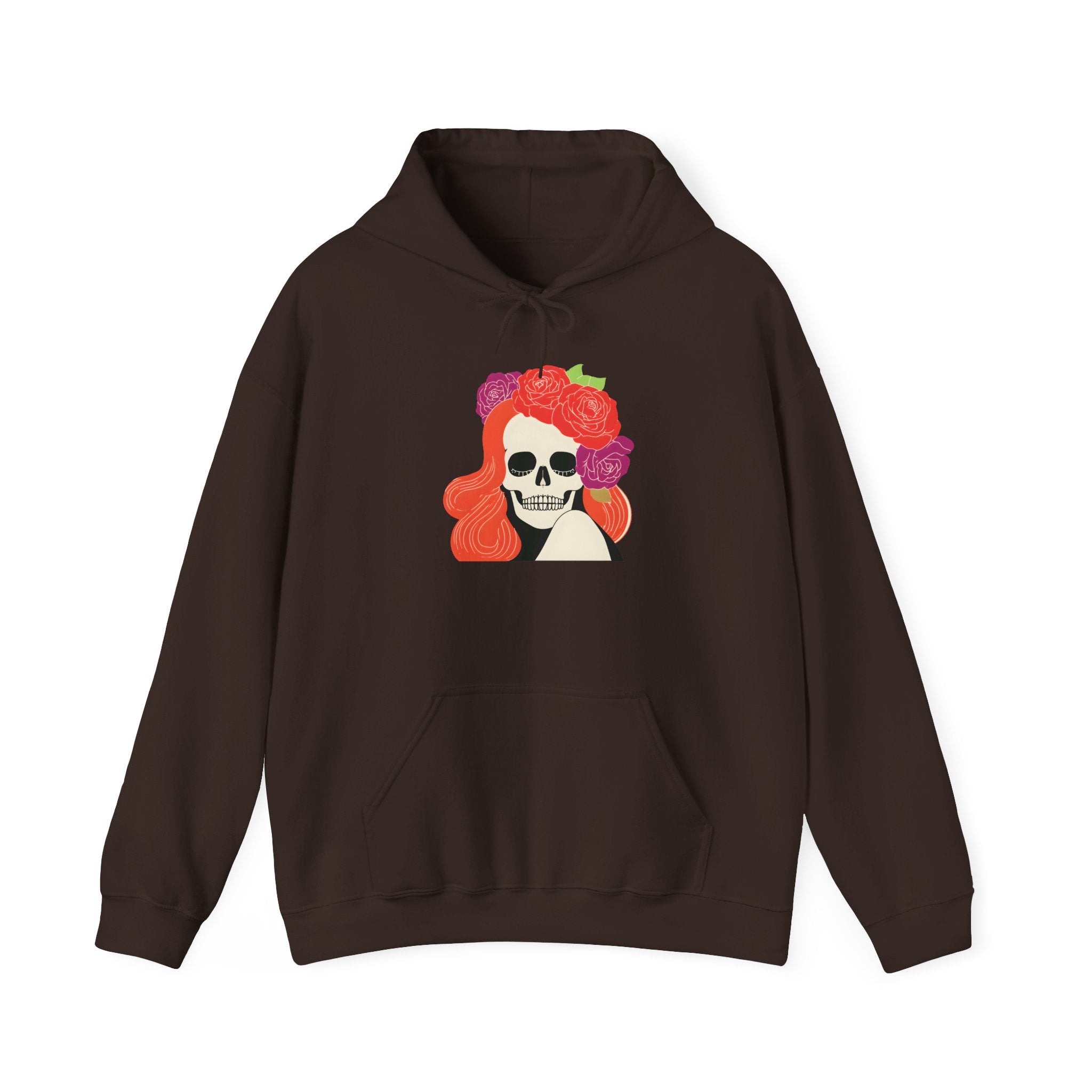 Skull Girl Hoodie — Floral Crown Day of the Dead Sweatshirt