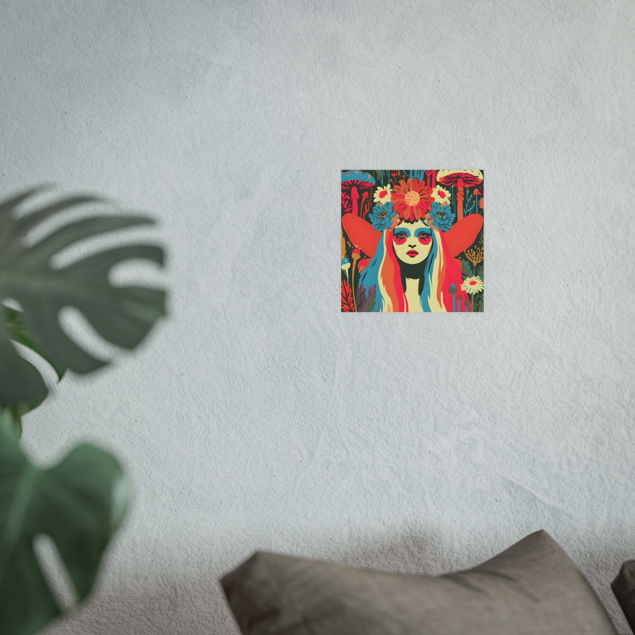 Psychedelic Floral Fairy Poster