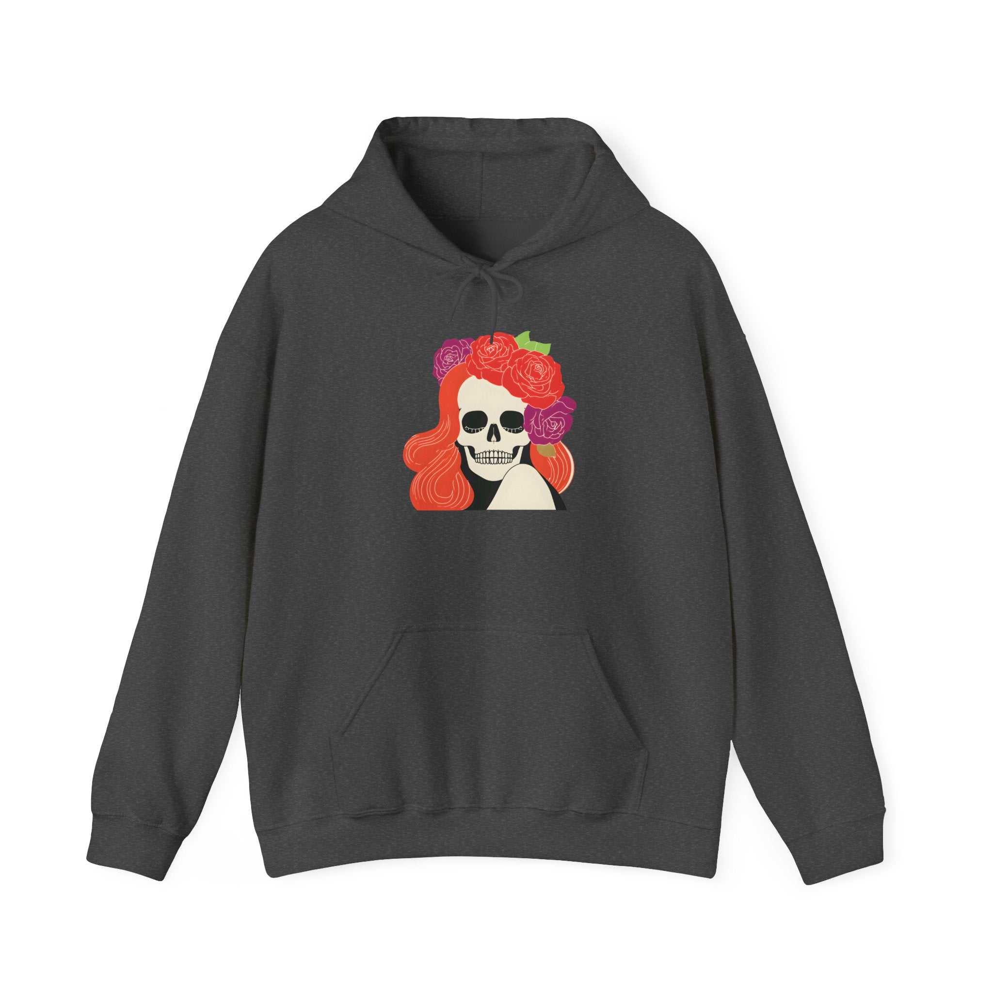 Skull Girl Hoodie — Floral Crown Day of the Dead Sweatshirt