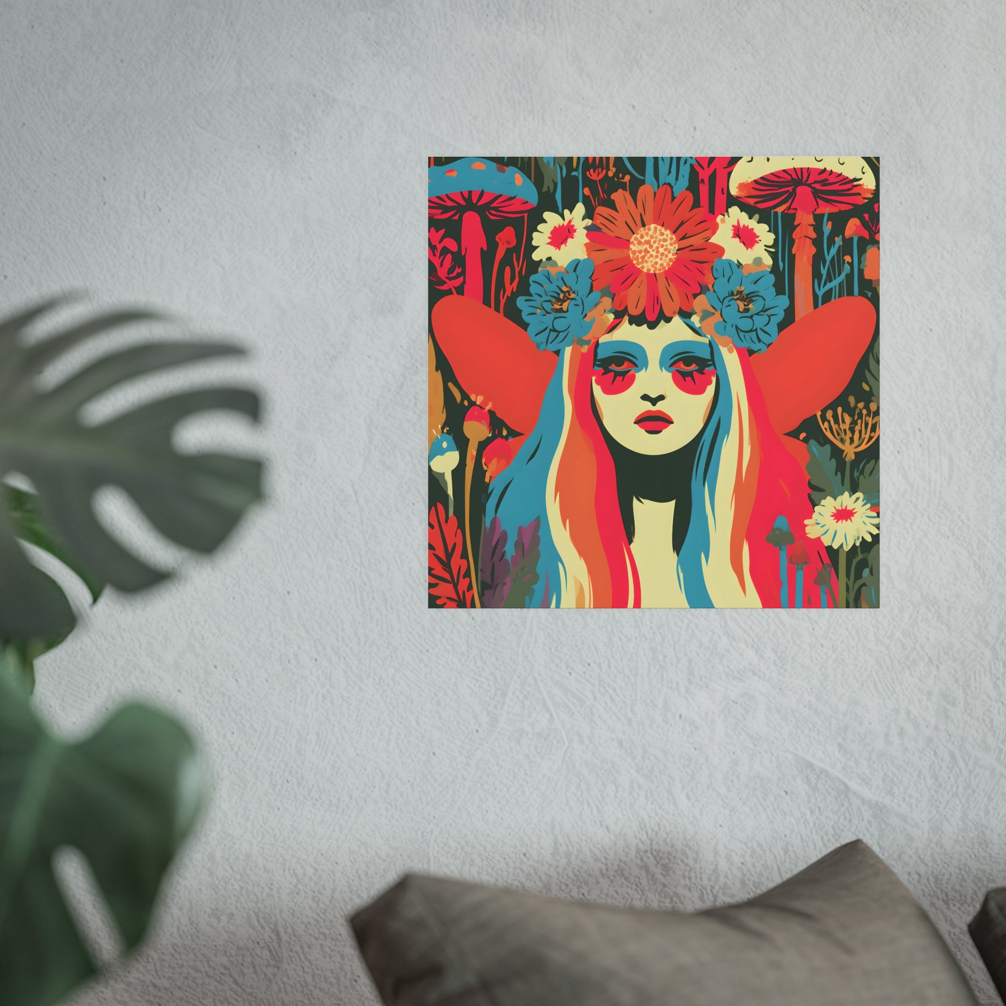 Psychedelic Floral Fairy Poster