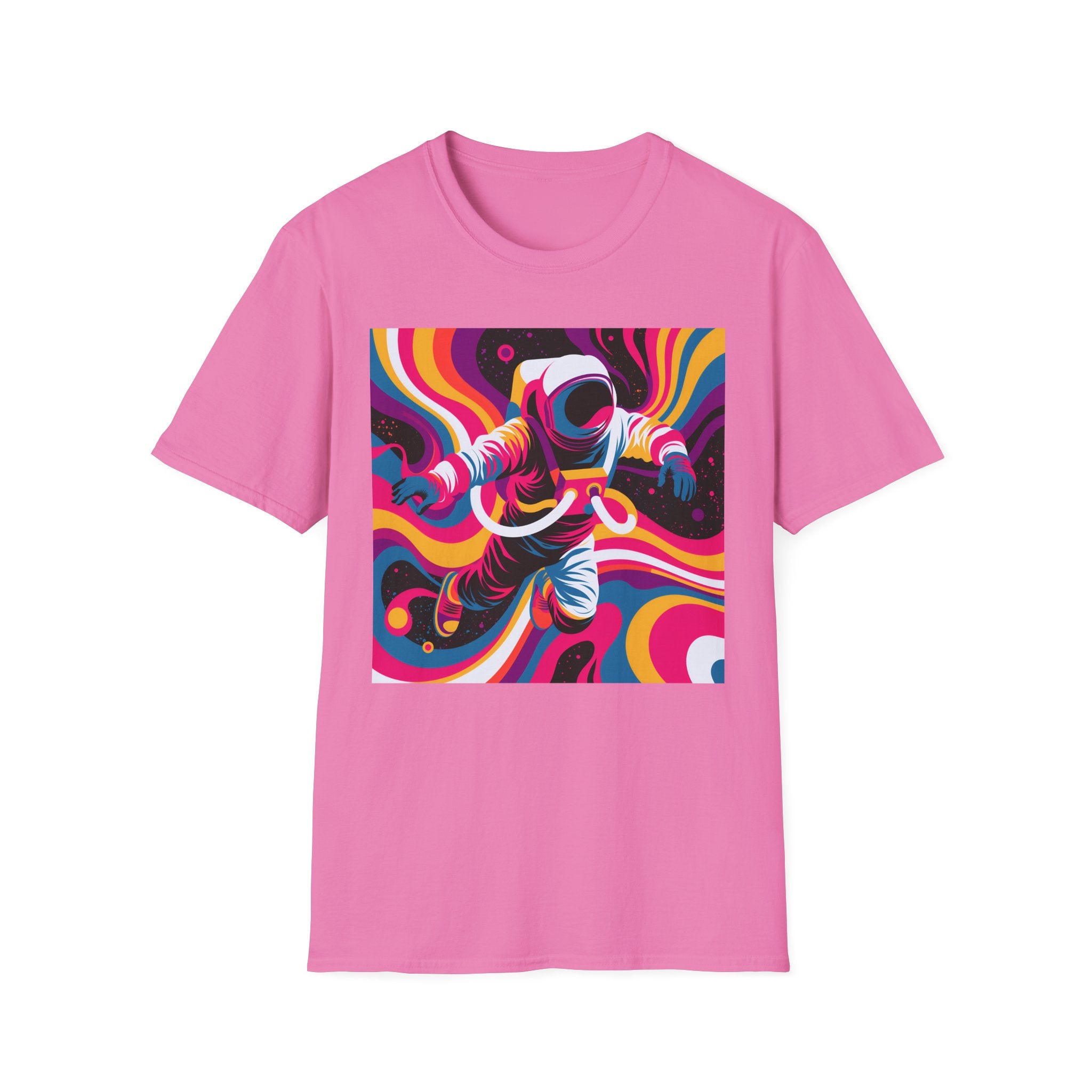 Psychedelic Astronaut Tee | Space Astronaut T-Shirt, Retro Color Swirl Psychonaut
