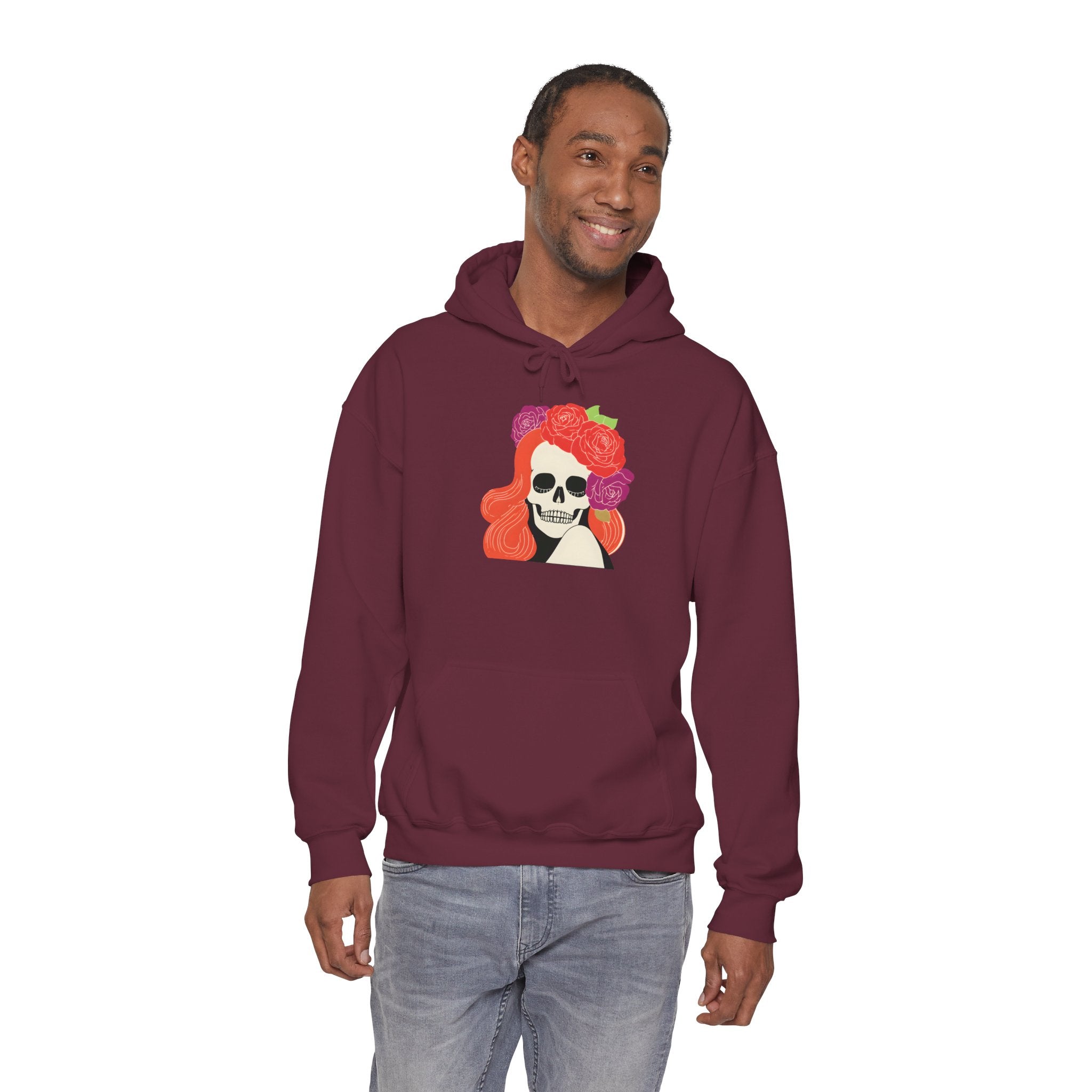 Skull Girl Hoodie — Floral Crown Day of the Dead Sweatshirt