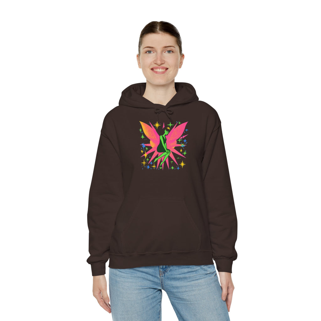 Neon Green Fairy Hoodie — Vibrant Magical Butterfly Design