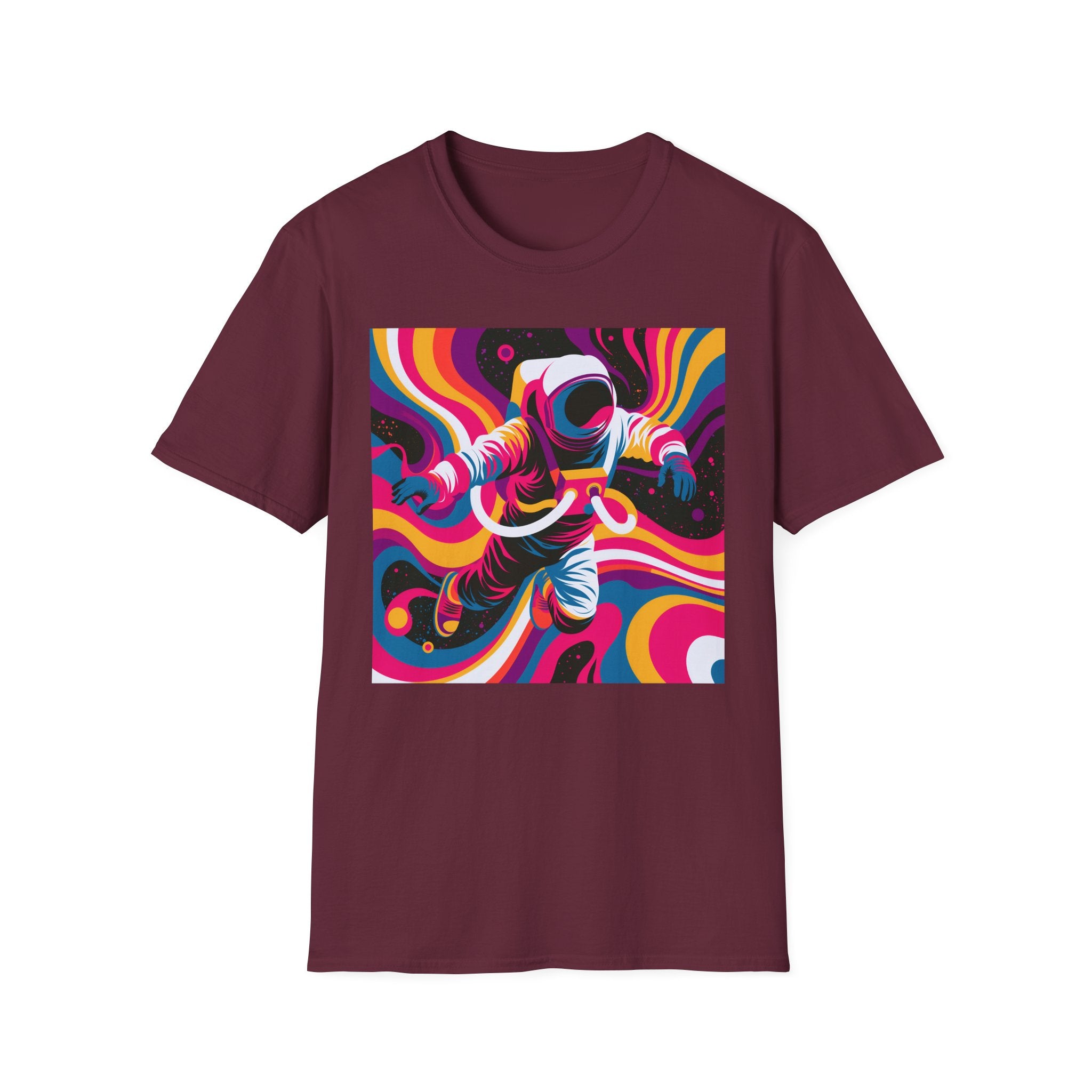 Psychedelic Astronaut Tee | Space Astronaut T-Shirt, Retro Color Swirl Psychonaut