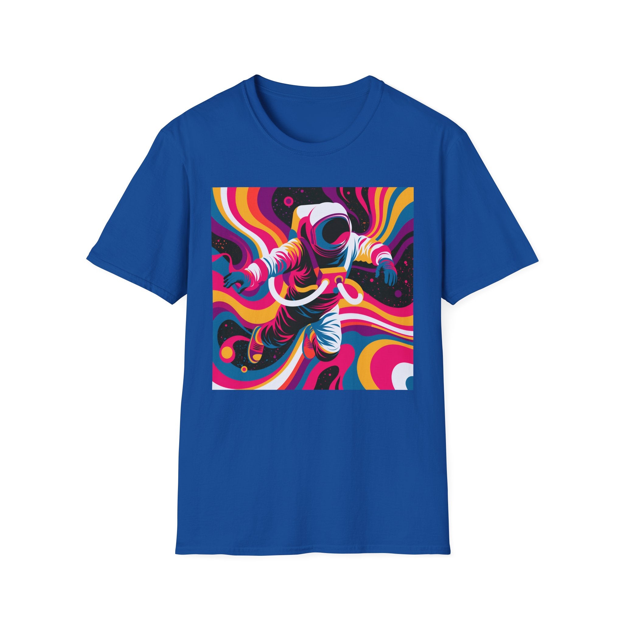 Psychedelic Astronaut Tee | Space Astronaut T-Shirt, Retro Color Swirl Psychonaut