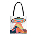 Retro Rainbow UFO Abduction Tote