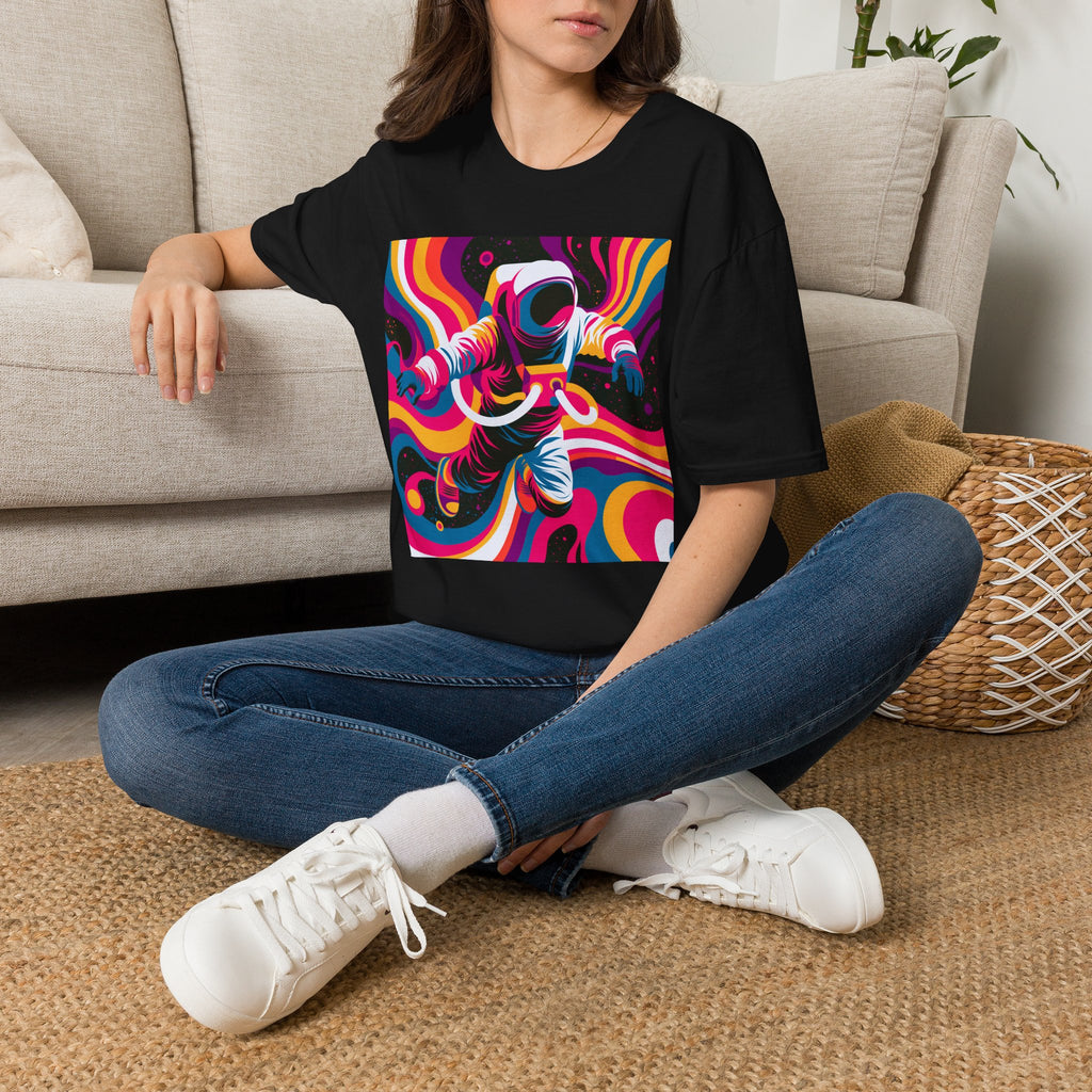 Psychedelic Astronaut Tee | Space Astronaut T-Shirt, Retro Color Swirl Psychonaut