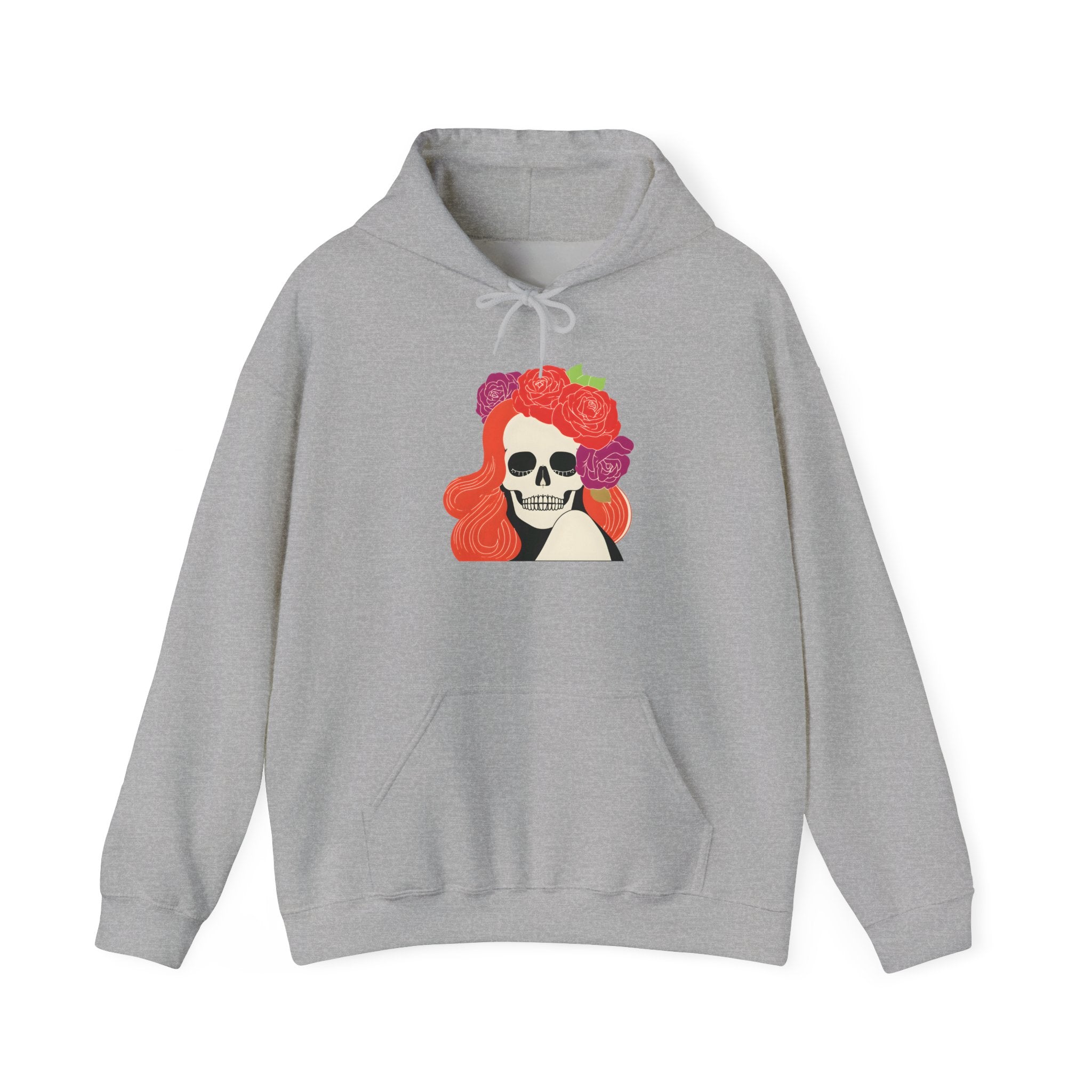 Skull Girl Hoodie — Floral Crown Day of the Dead Sweatshirt