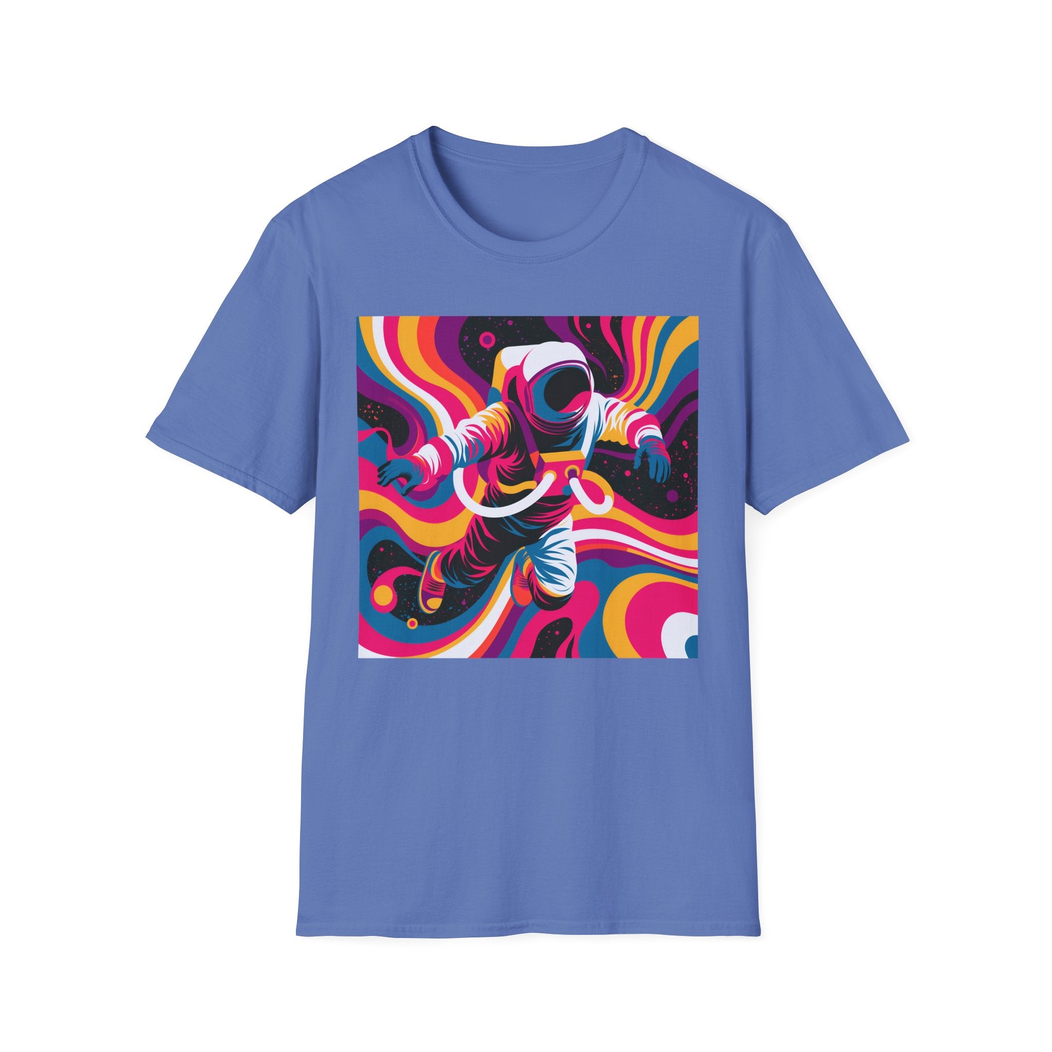 Psychedelic Astronaut Tee | Space Astronaut T-Shirt, Retro Color Swirl Psychonaut