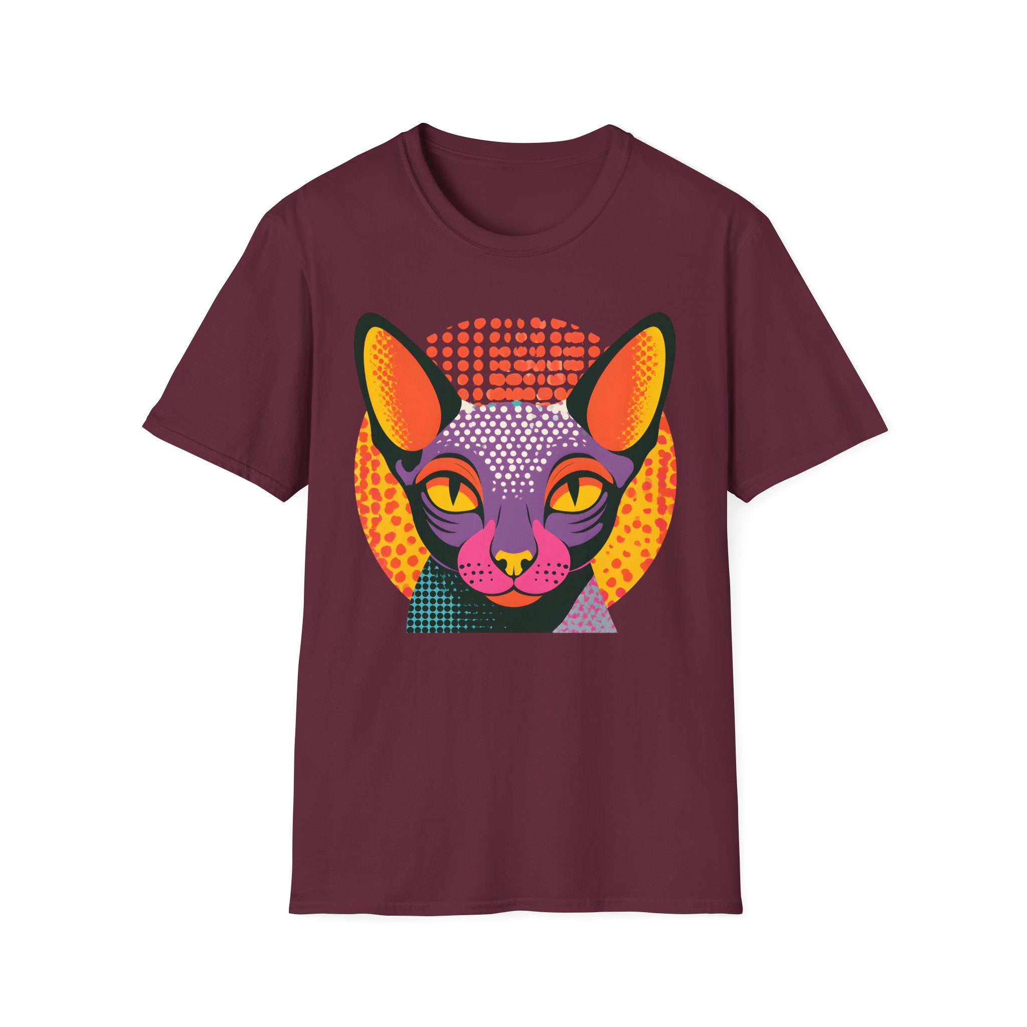 Pop Art Sphynx Cat T-Shirt | Colorful Retro Cat Tee