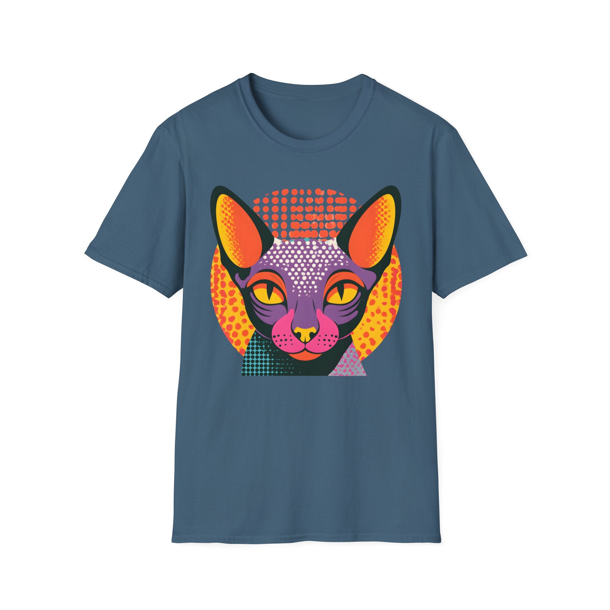 Pop Art Sphynx Cat T-Shirt | Colorful Retro Cat Tee