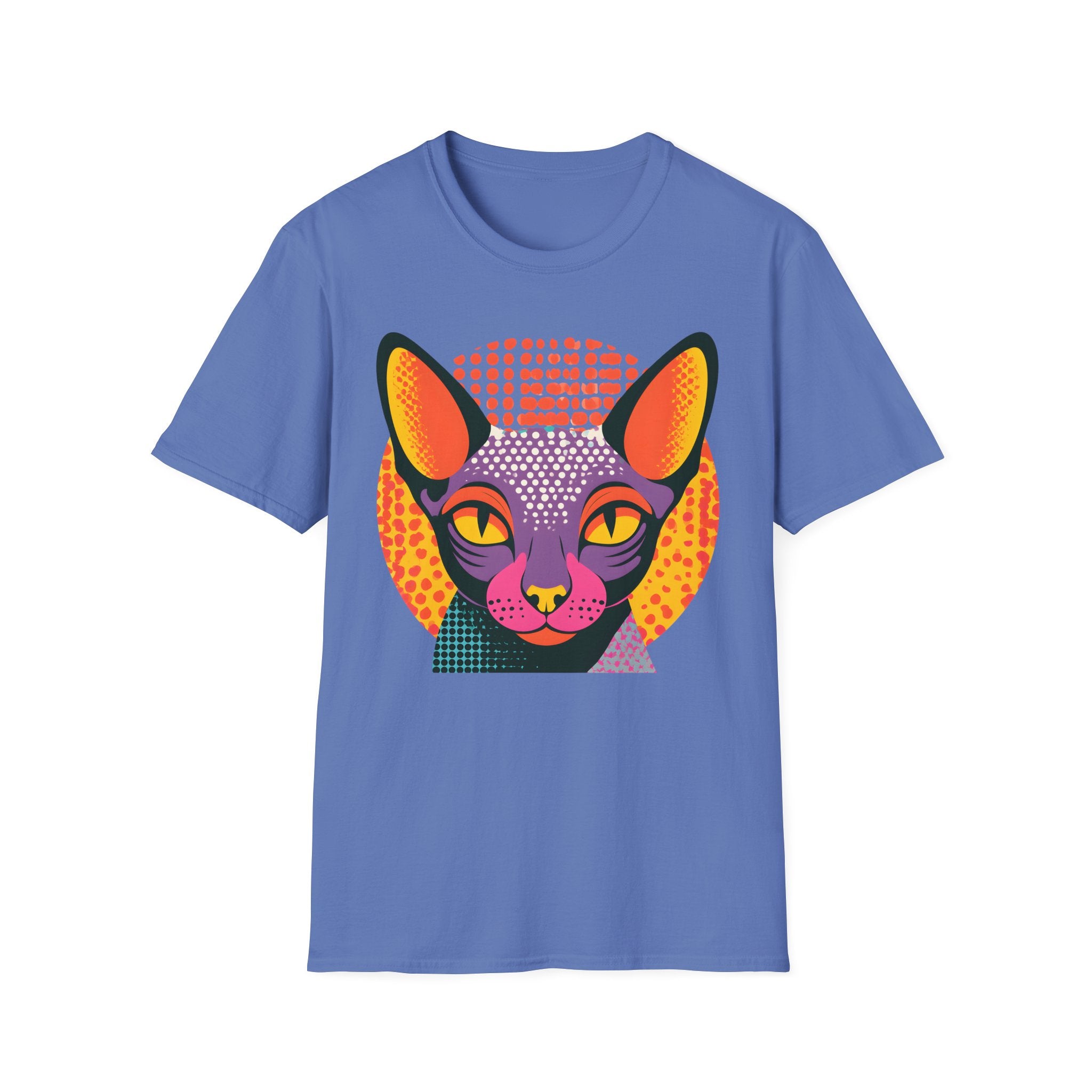Pop Art Sphynx Cat T-Shirt | Colorful Retro Cat Tee