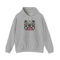 Retro Floral Moth Hoodie — Boho Night Garden Sweatshirt