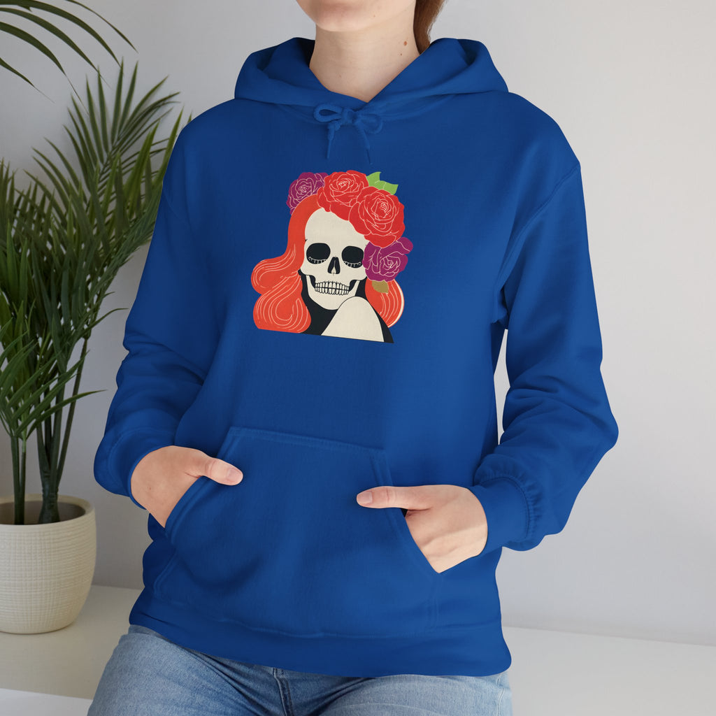 Skull Girl Hoodie — Floral Crown Day of the Dead Sweatshirt