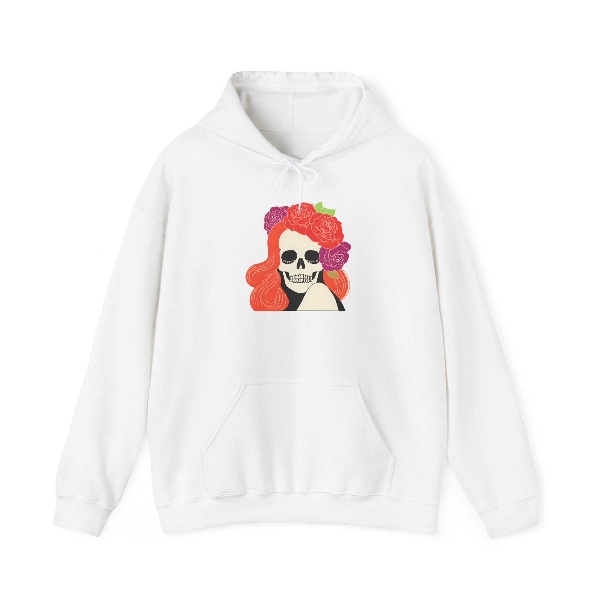 Skull Girl Hoodie — Floral Crown Day of the Dead Sweatshirt